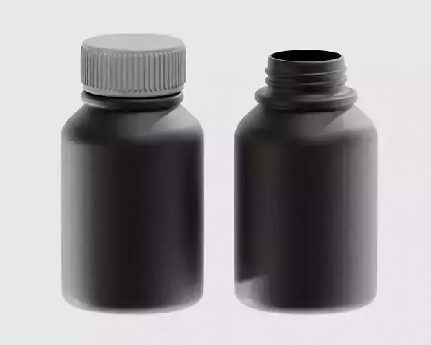 Supplement bottle Low-poly 3D model