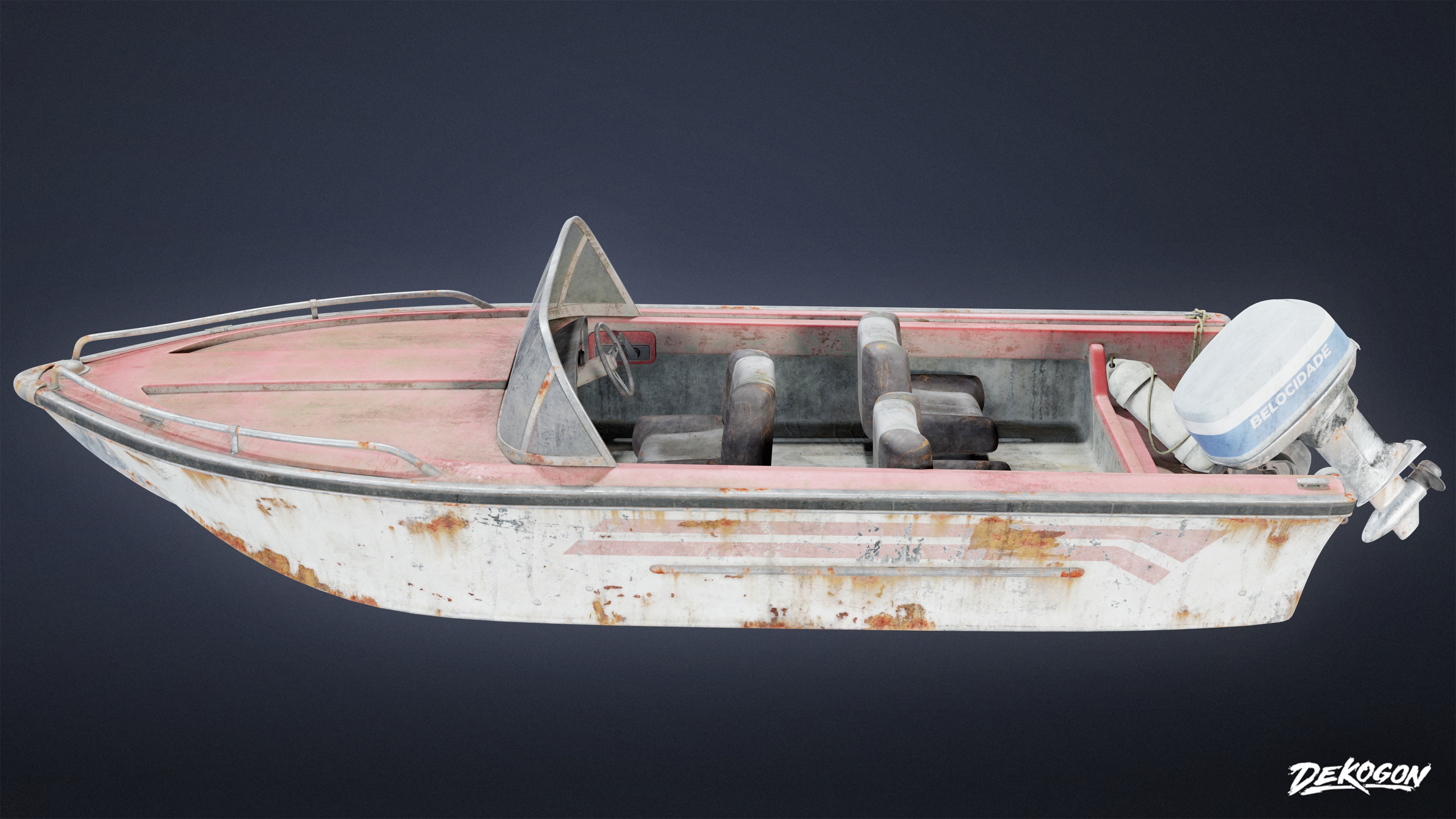 BOATYARD - Boat 12 - LOW POLY AND NANITE Low-poly 3D model_1