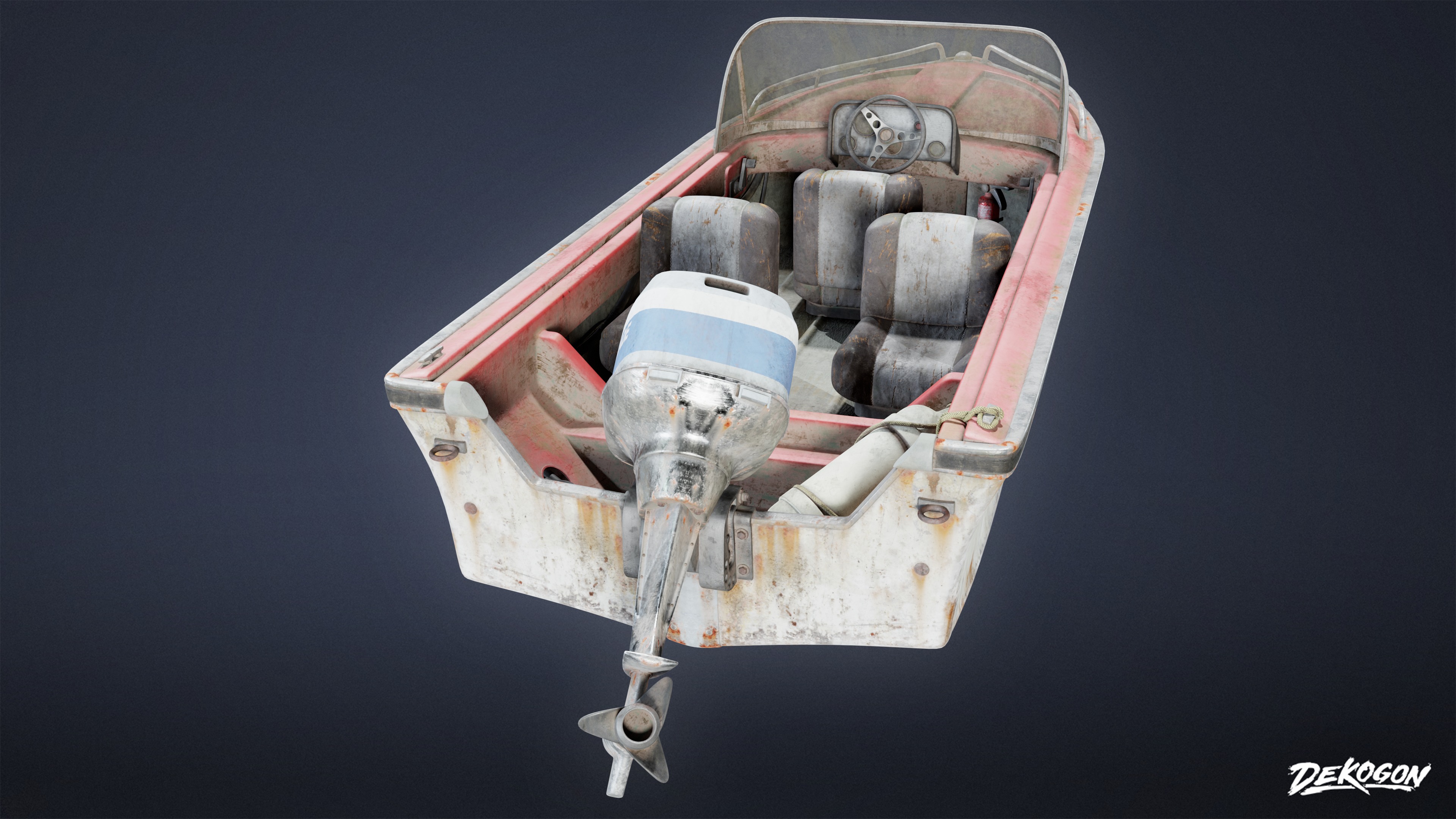 BOATYARD - Boat 12 - LOW POLY AND NANITE Low-poly 3D model_2