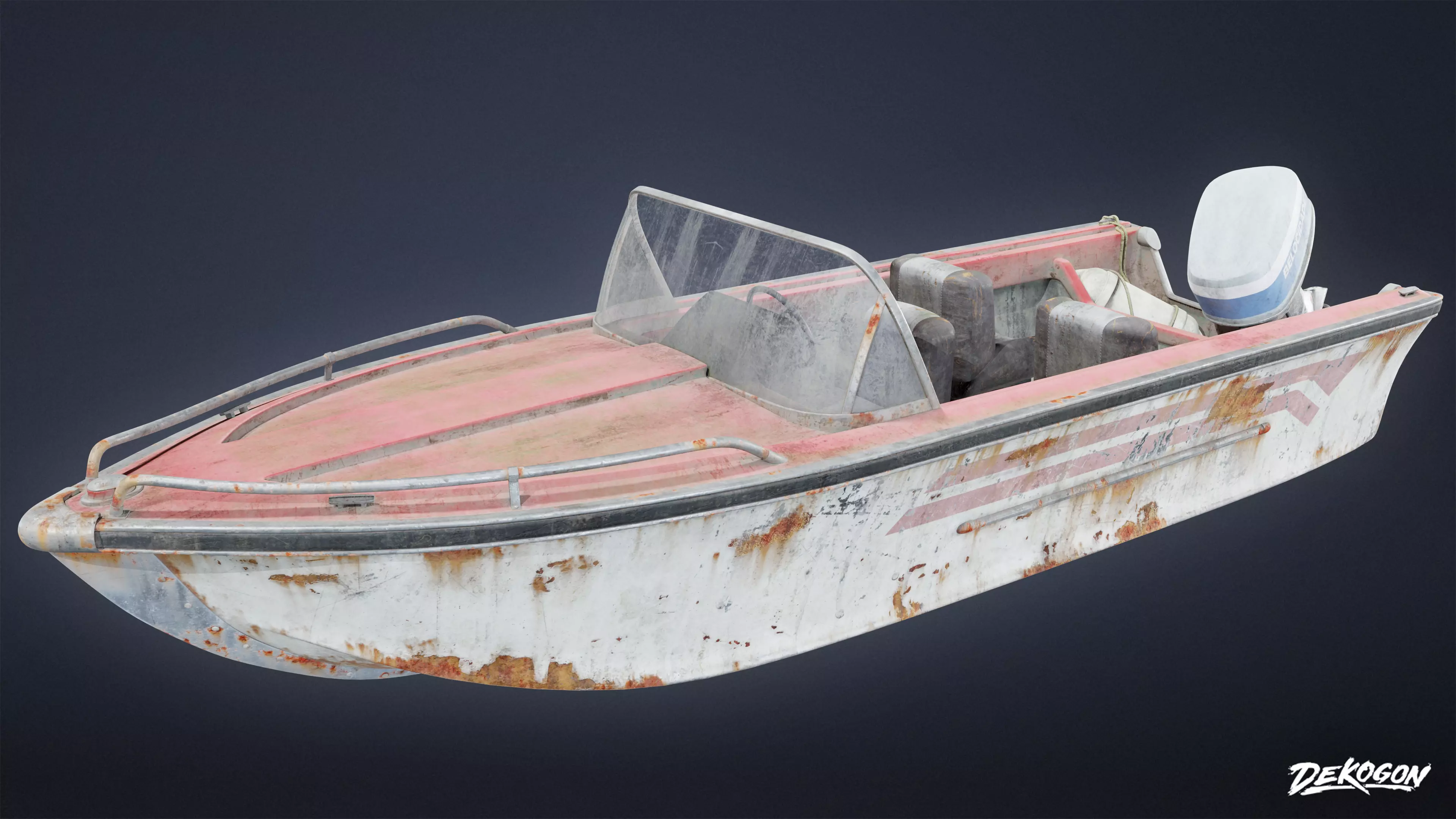 BOATYARD - Boat 12 - LOW POLY AND NANITE Low-poly 3D model_0