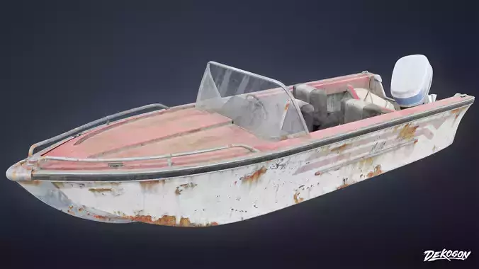 BOATYARD - Boat 12 - LOW POLY AND NANITE Low-poly 3D model