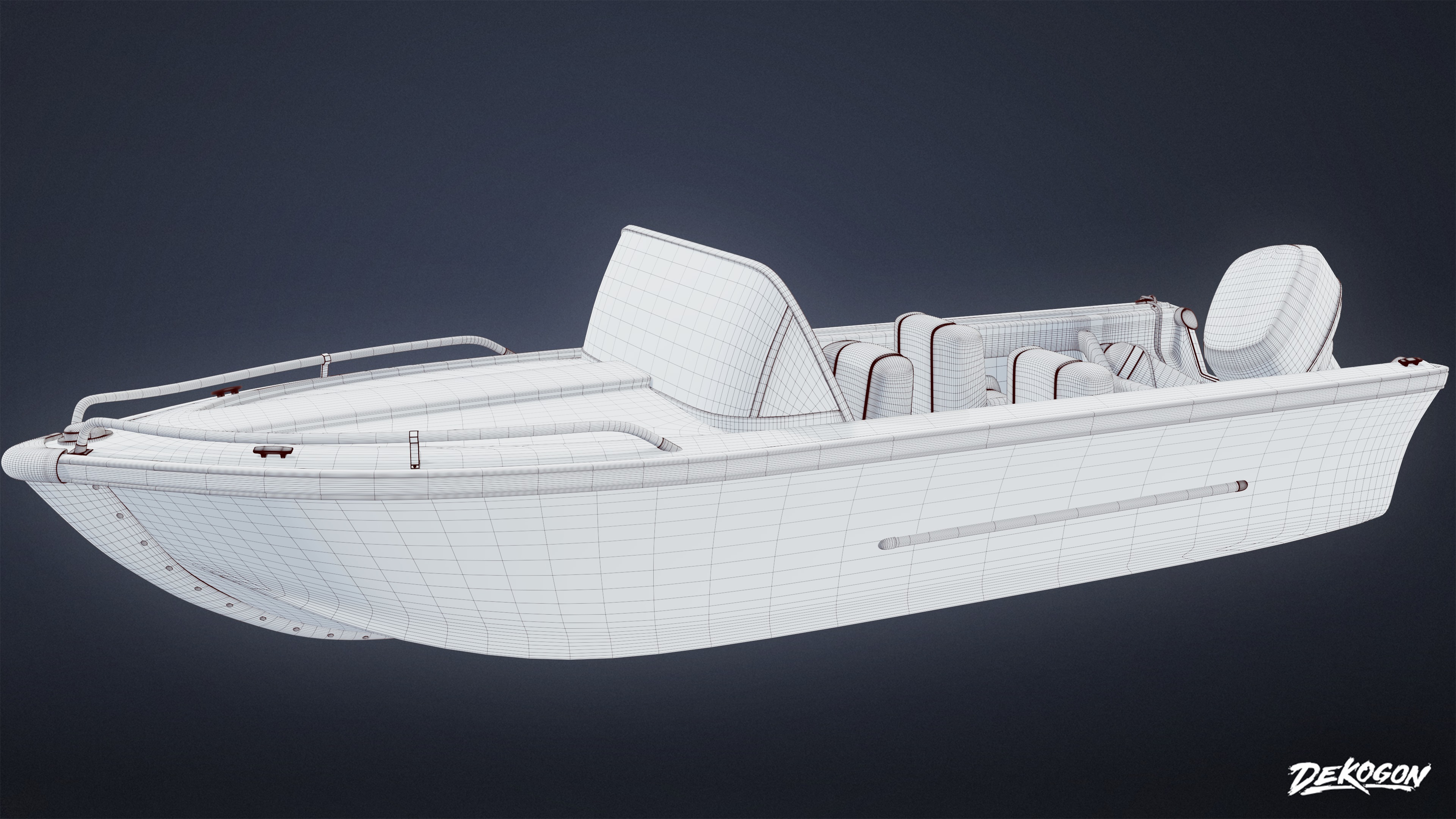 BOATYARD - Boat 12 - LOW POLY AND NANITE Low-poly 3D model_7