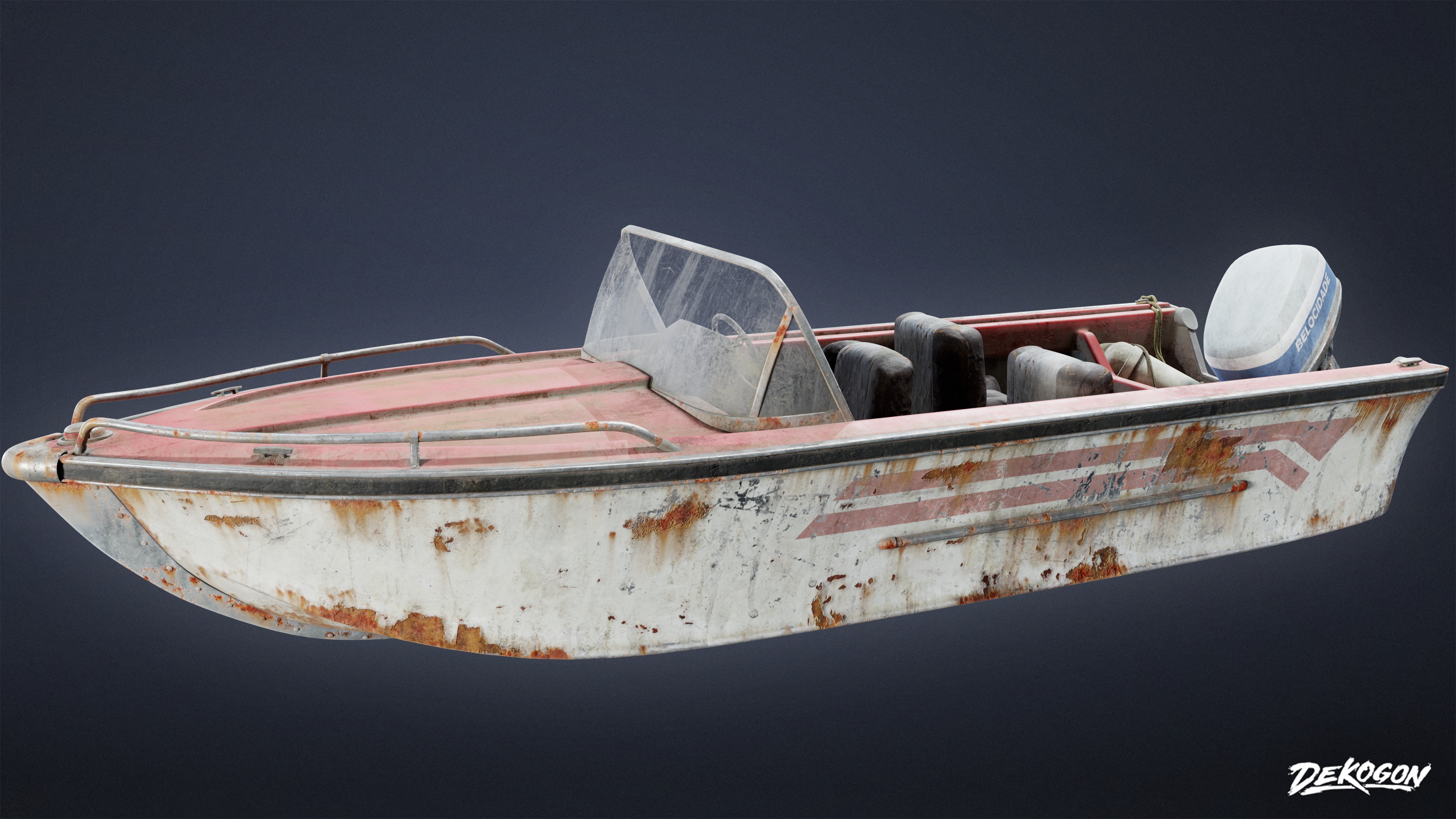 BOATYARD - Boat 12 - LOW POLY AND NANITE Low-poly 3D model_6
