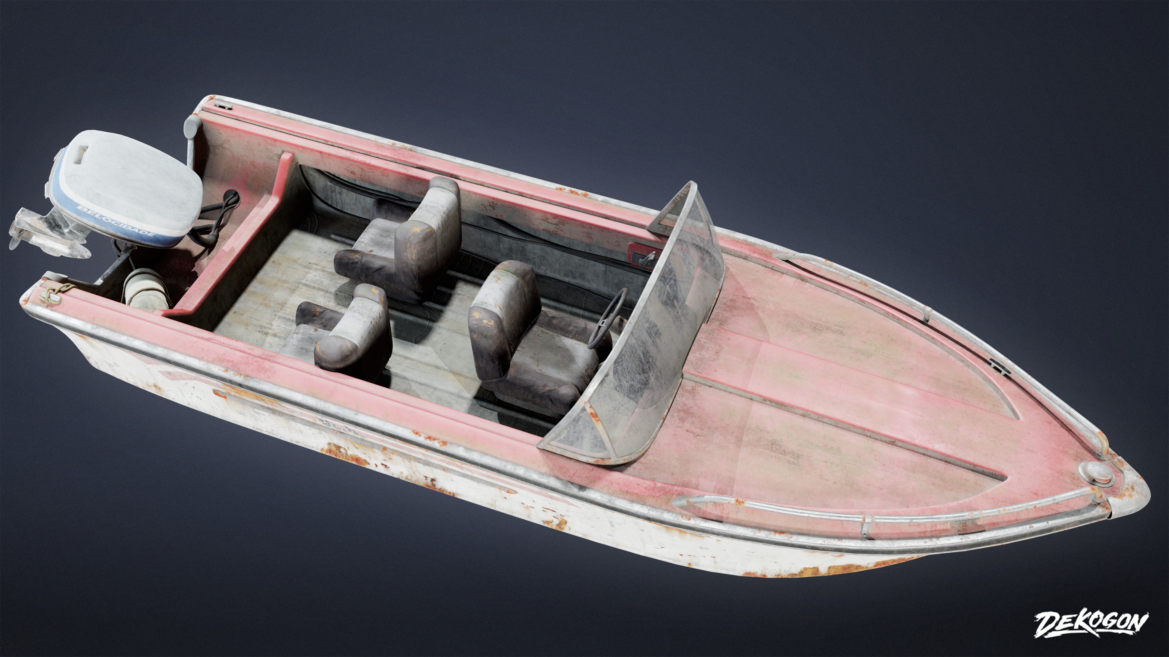 BOATYARD - Boat 12 - LOW POLY AND NANITE Low-poly 3D model_5