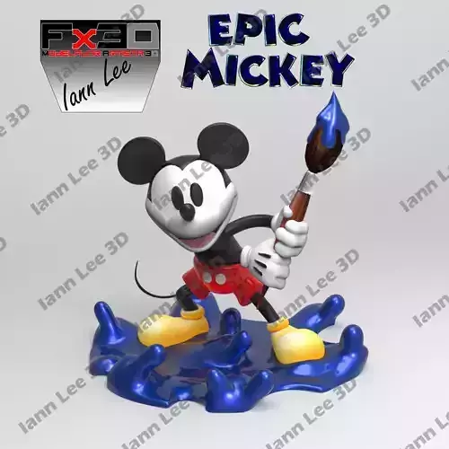 Epic Mickey y Oswald Game Juego Disney Combo Fan Art 3D print model