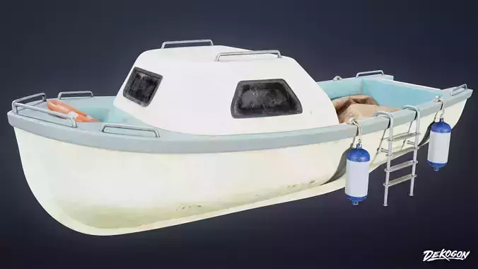 BOATYARD - Boat 18 - LOW POLY AND NANITE