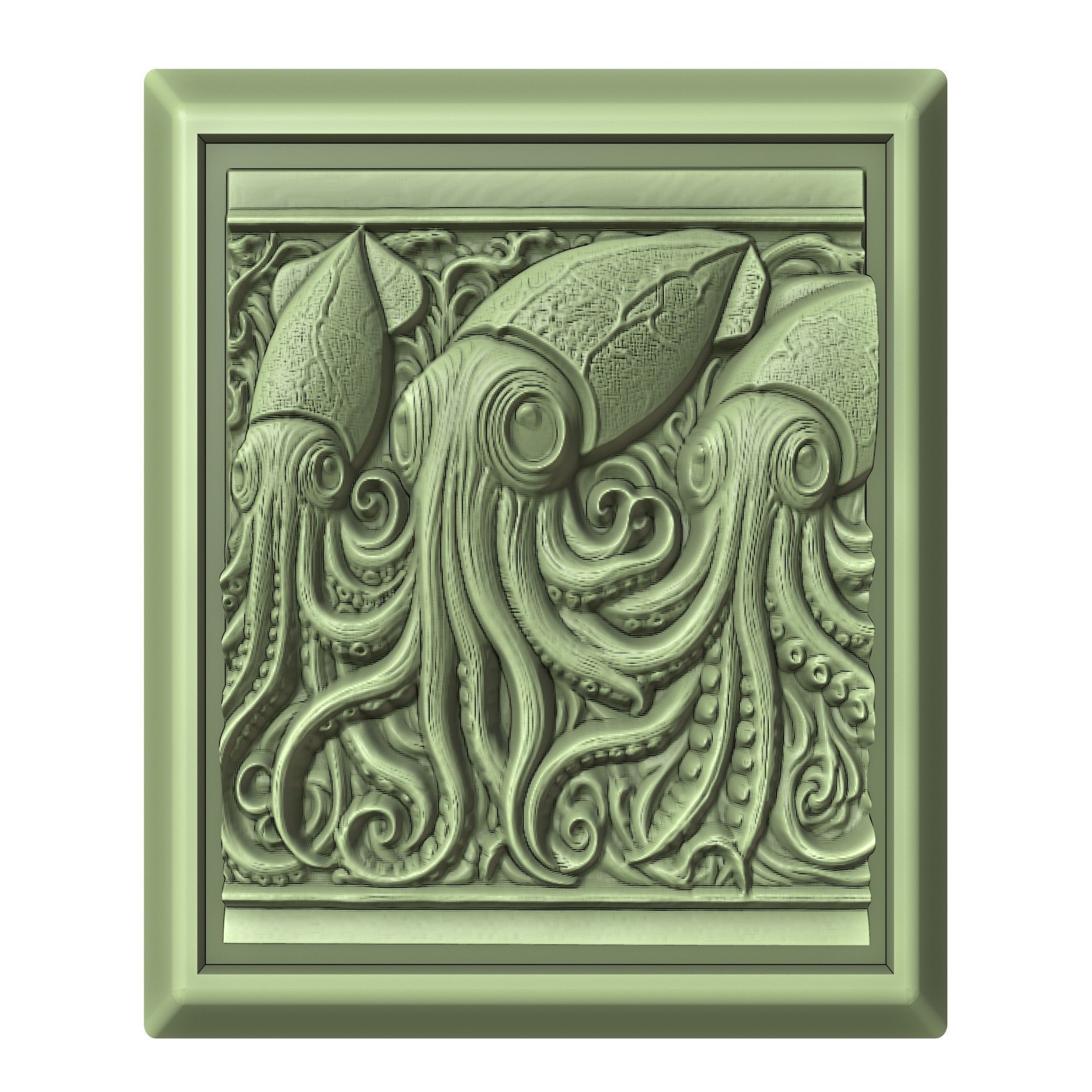 Squid Animal 3D print model_2