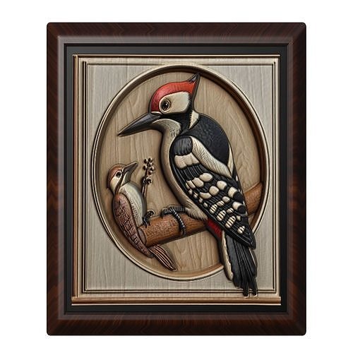 Woodpecker Animal 3D print model
