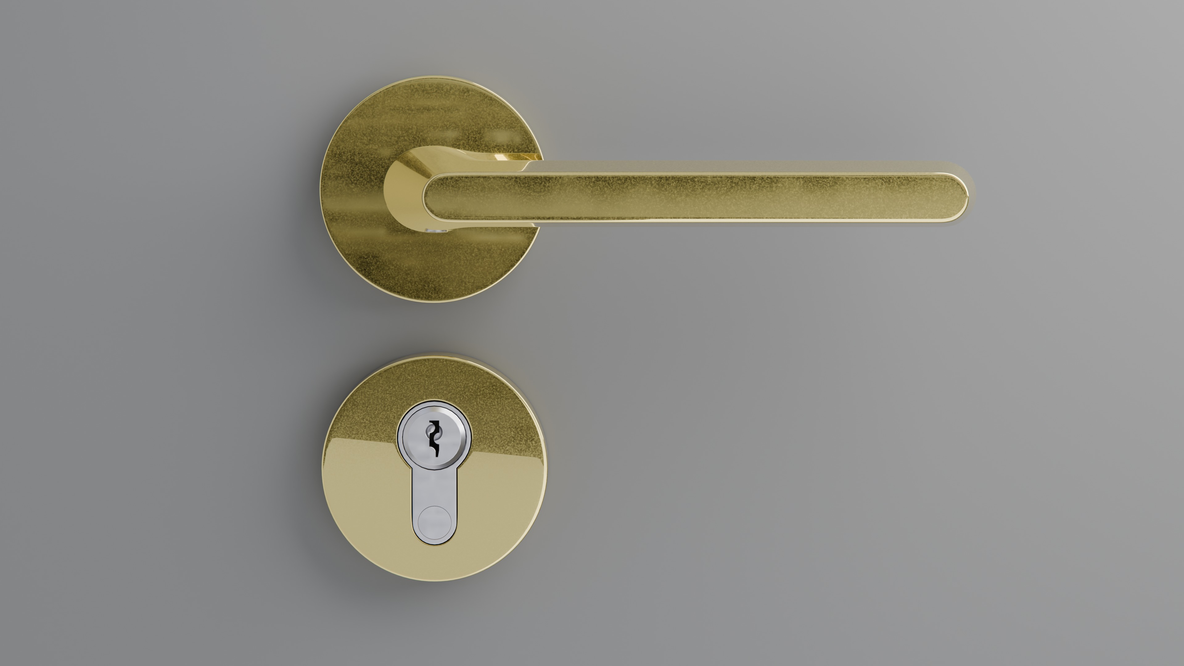 Interior Door Handle PBR Low-poly 3D model Low-poly 3D model_3