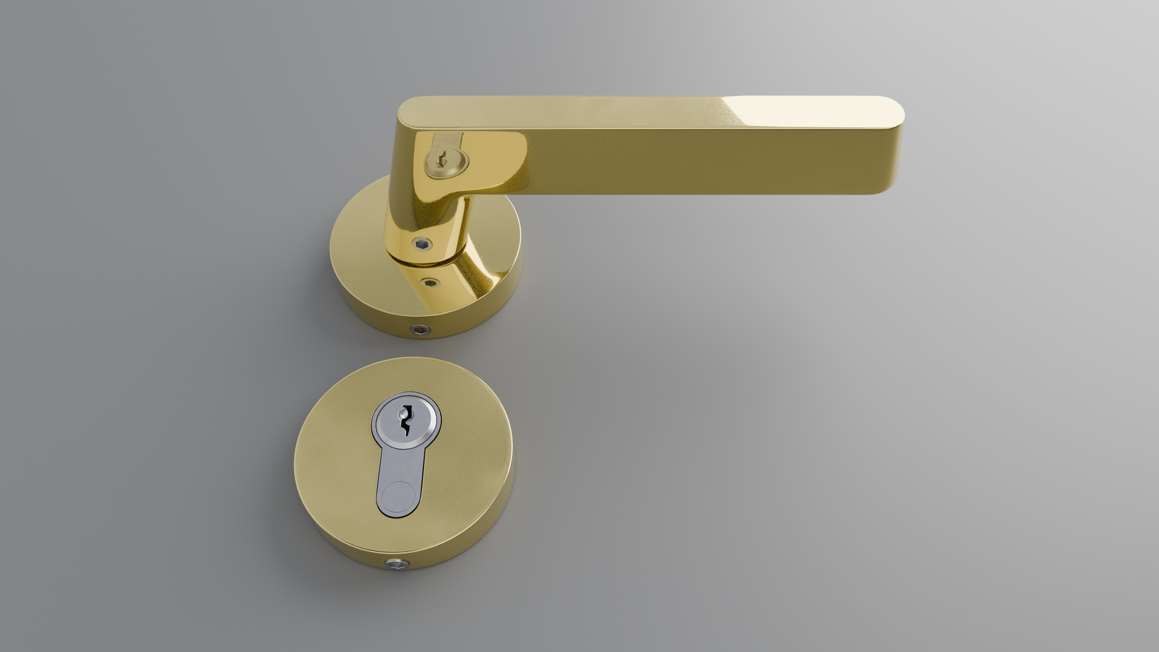 Interior Door Handle PBR Low-poly 3D model Low-poly 3D model_5