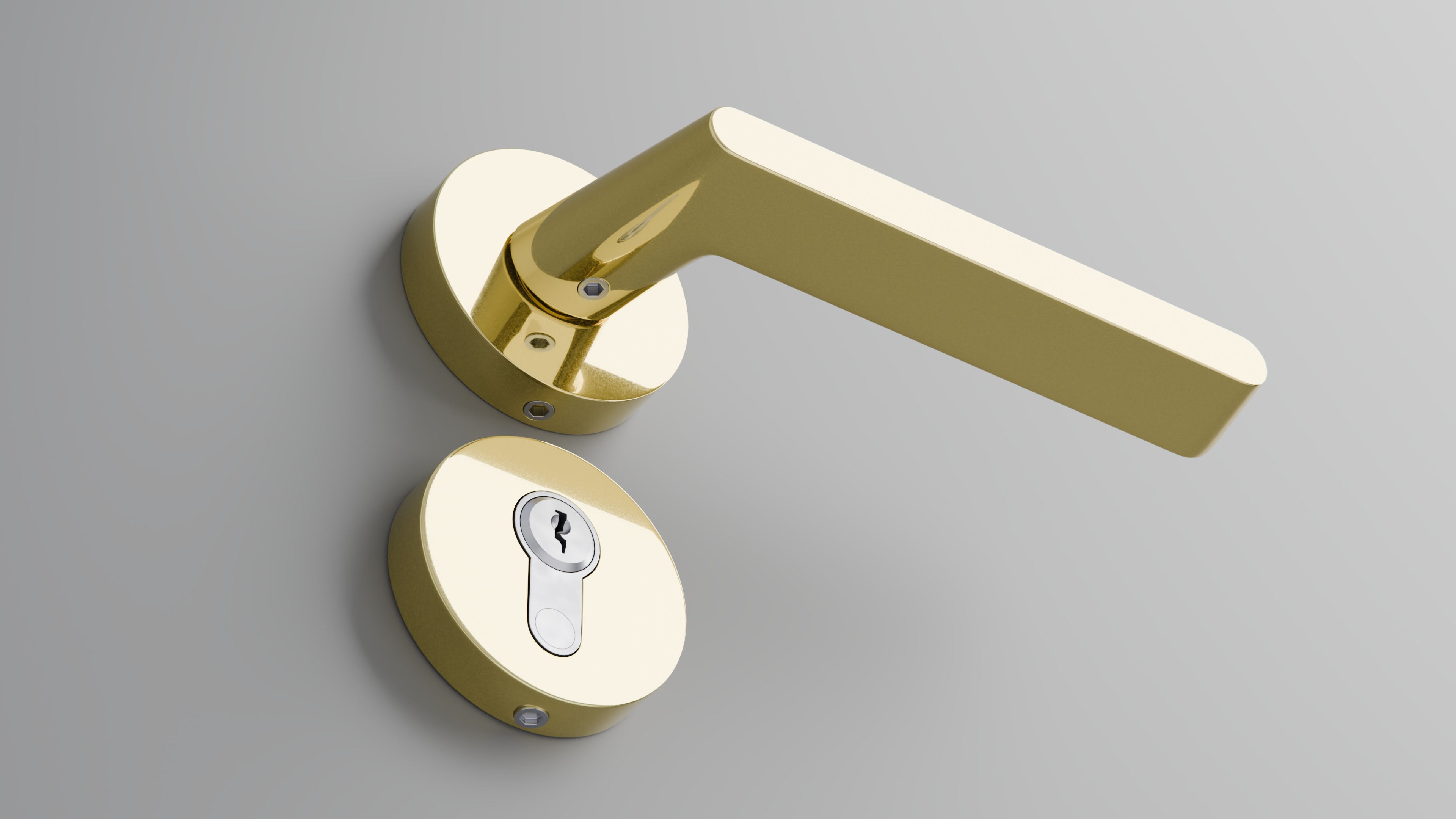 Interior Door Handle PBR Low-poly 3D model Low-poly 3D model_4