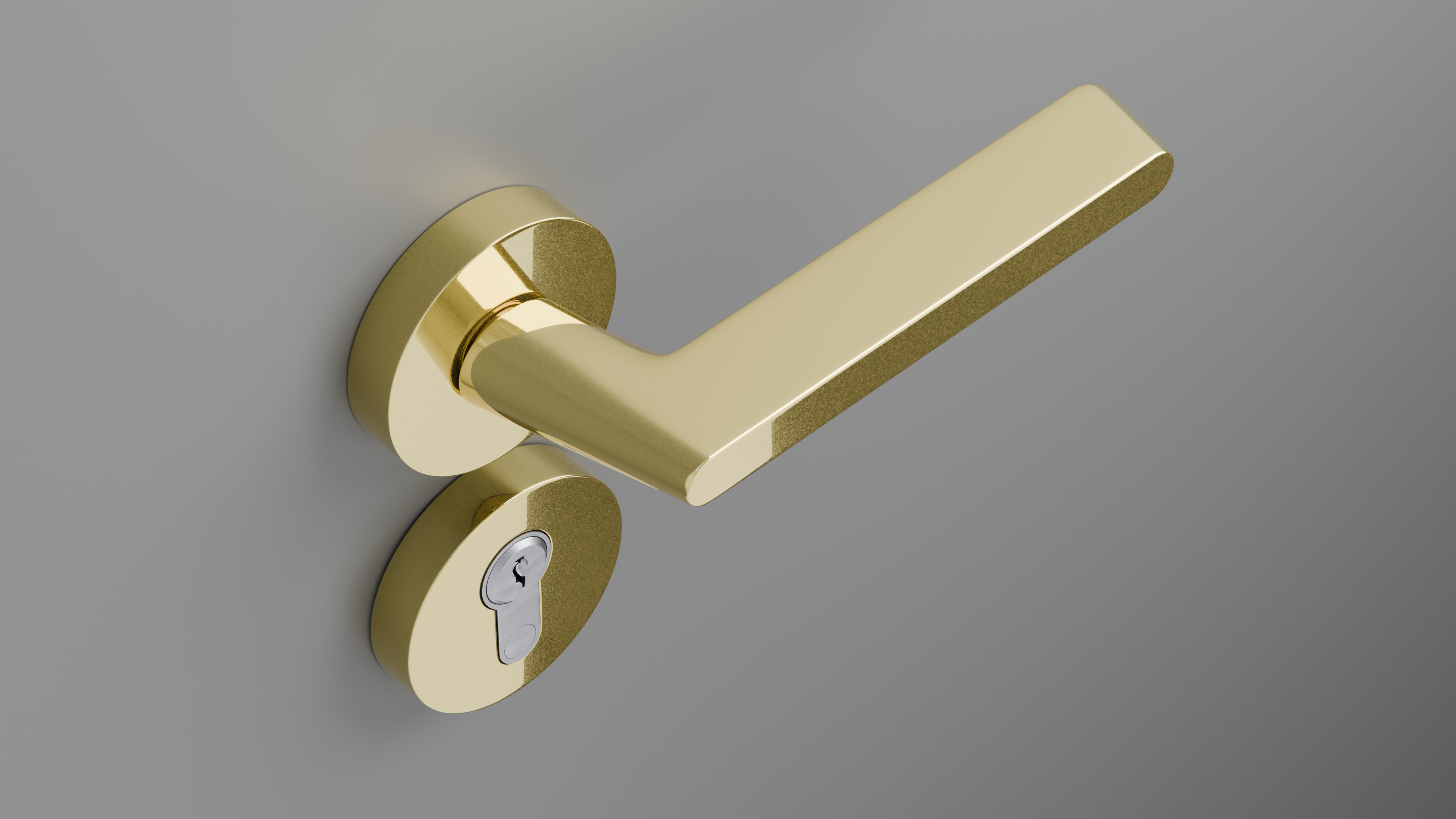 Interior Door Handle PBR Low-poly 3D model Low-poly 3D model_1