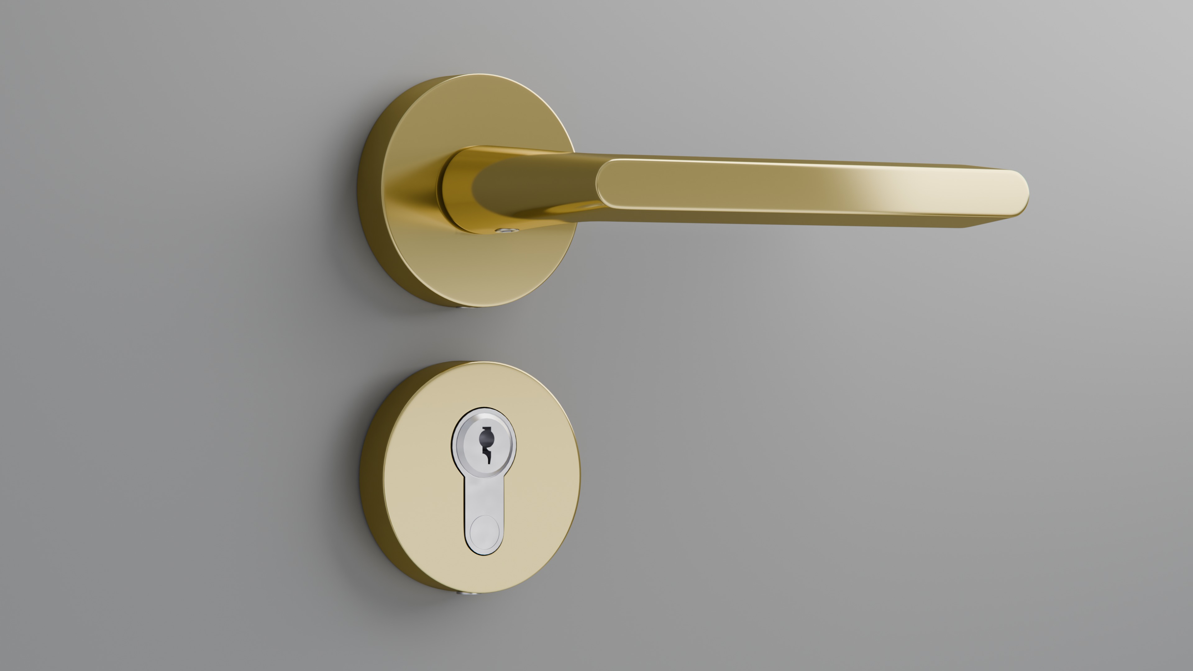 Interior Door Handle PBR Low-poly 3D model Low-poly 3D model_2