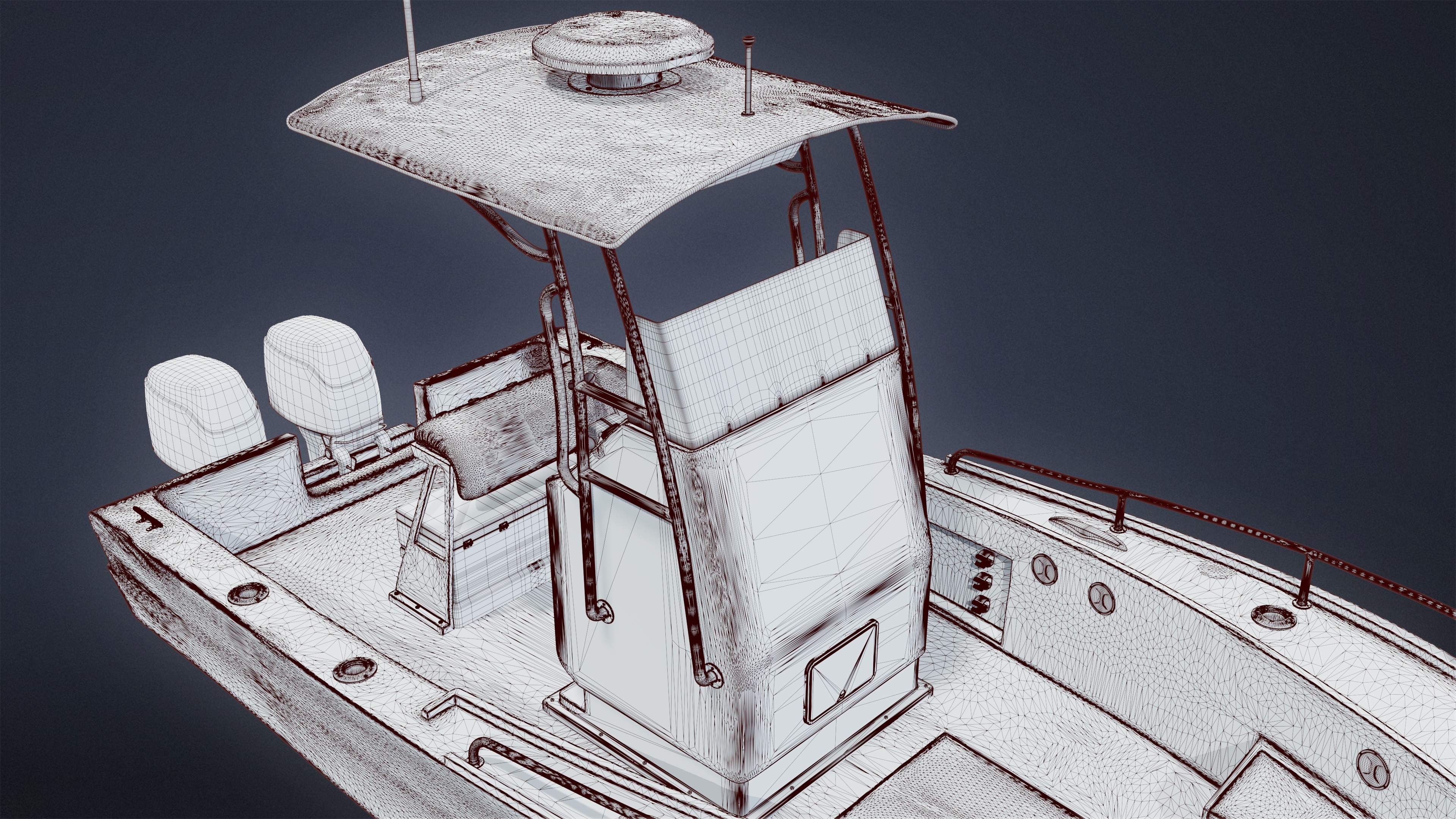 BOATYARD - Boat 20 - LOW POLY AND NANITE Low-poly 3D model_7