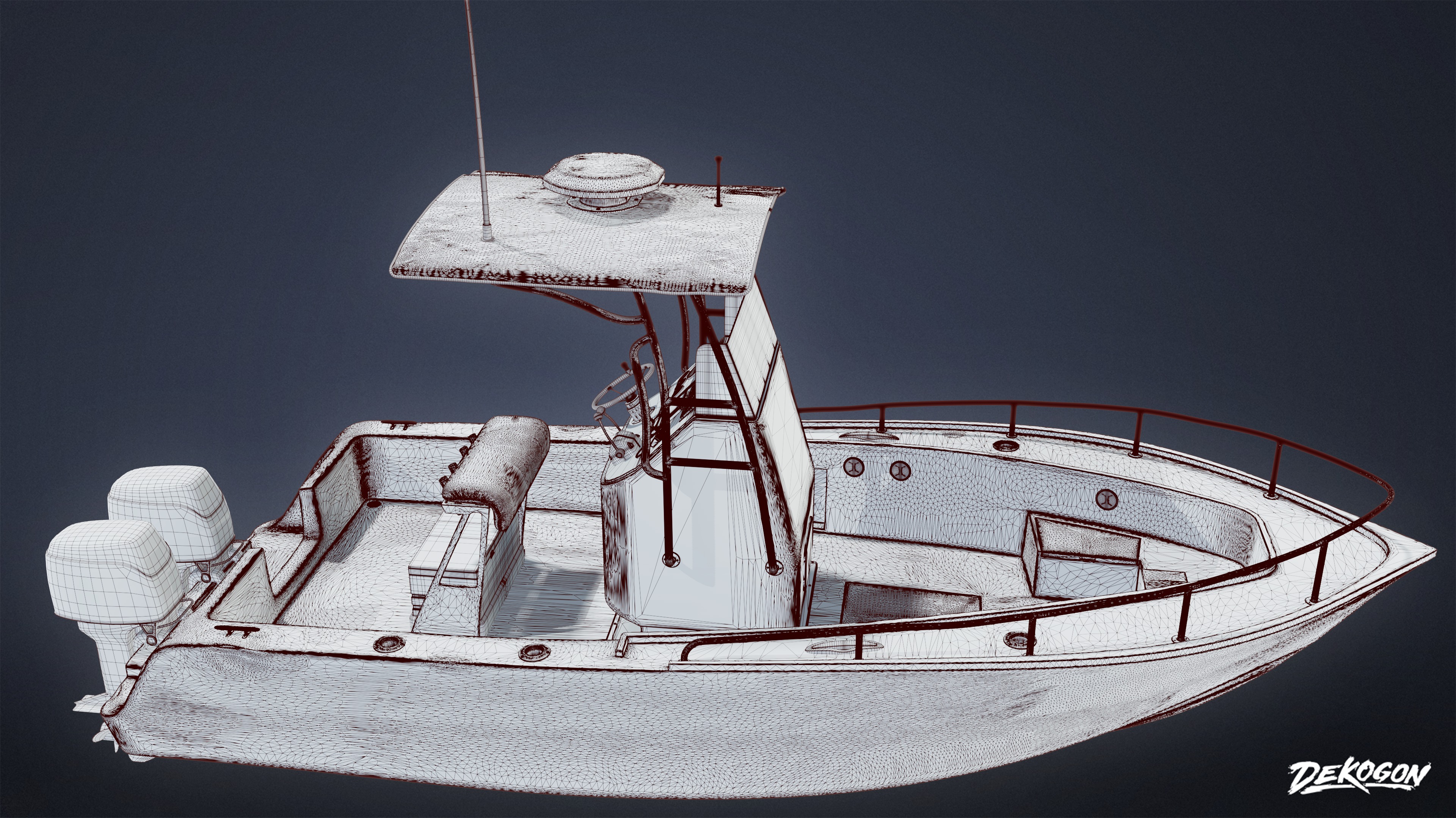 BOATYARD - Boat 20 - LOW POLY AND NANITE Low-poly 3D model_9