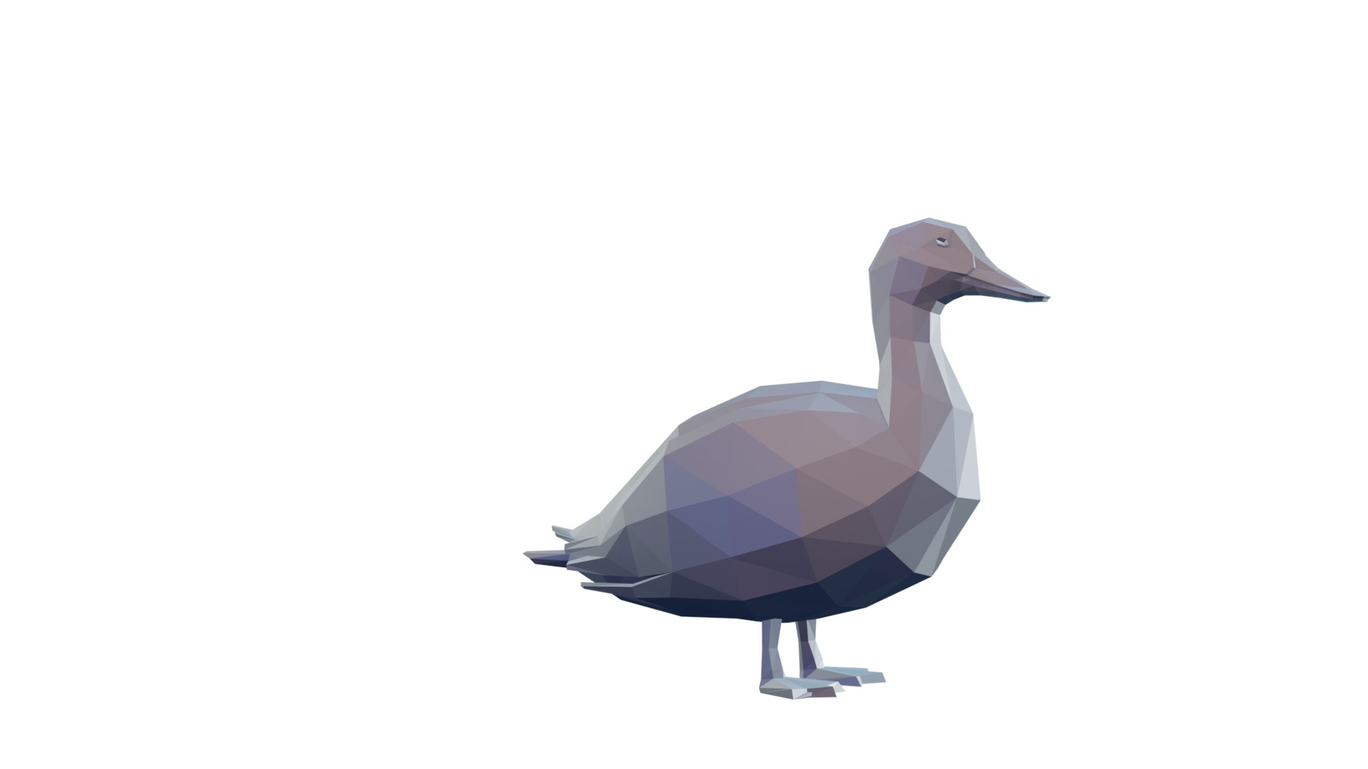 Low Poly Duck 3D print model_3