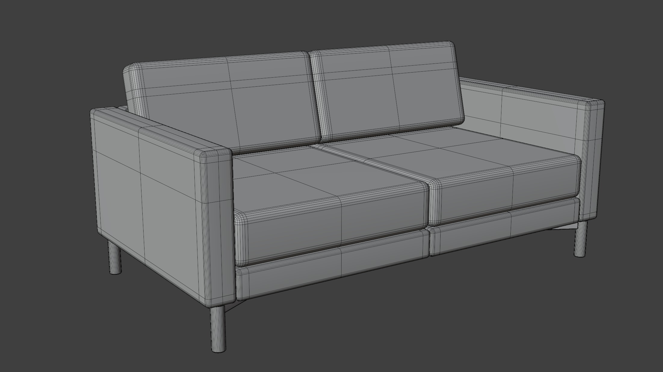 Two-Seater Sofa 3D model_5