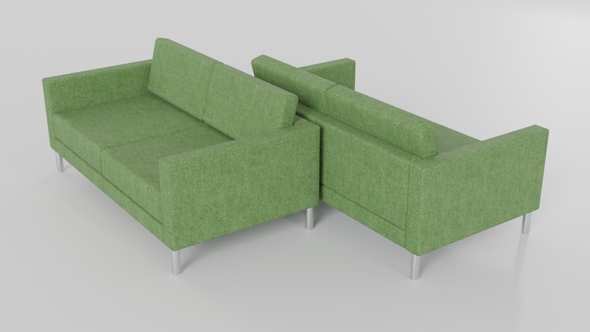 Two-Seater Sofa 3D model_3