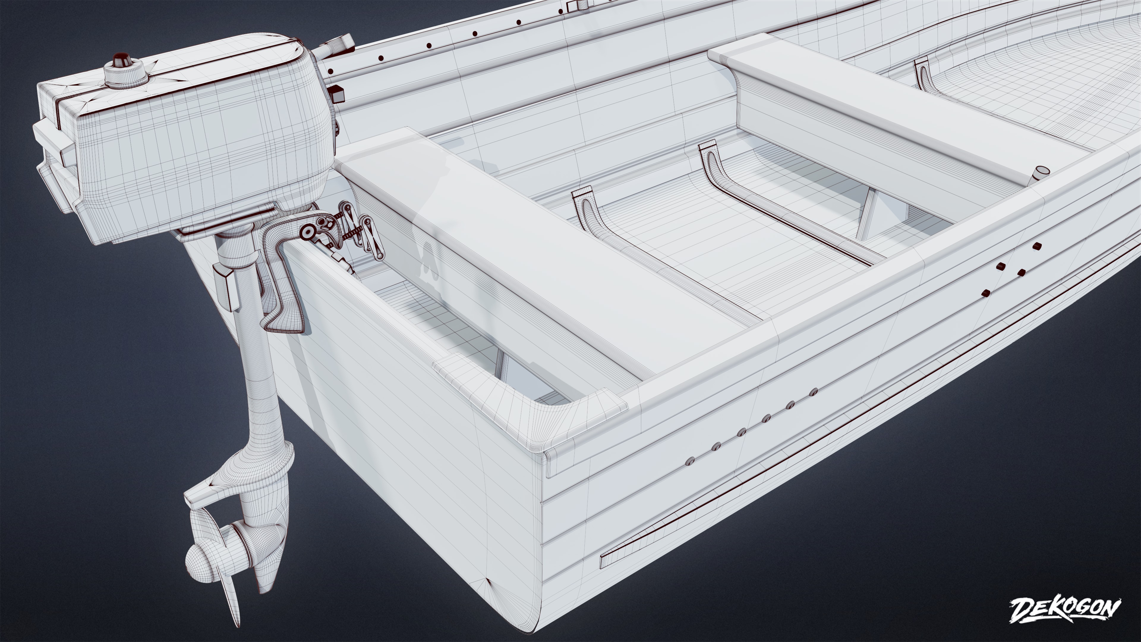 BOATYARD - Boat 21 - LOW POLY AND NANITE Low-poly 3D model_7