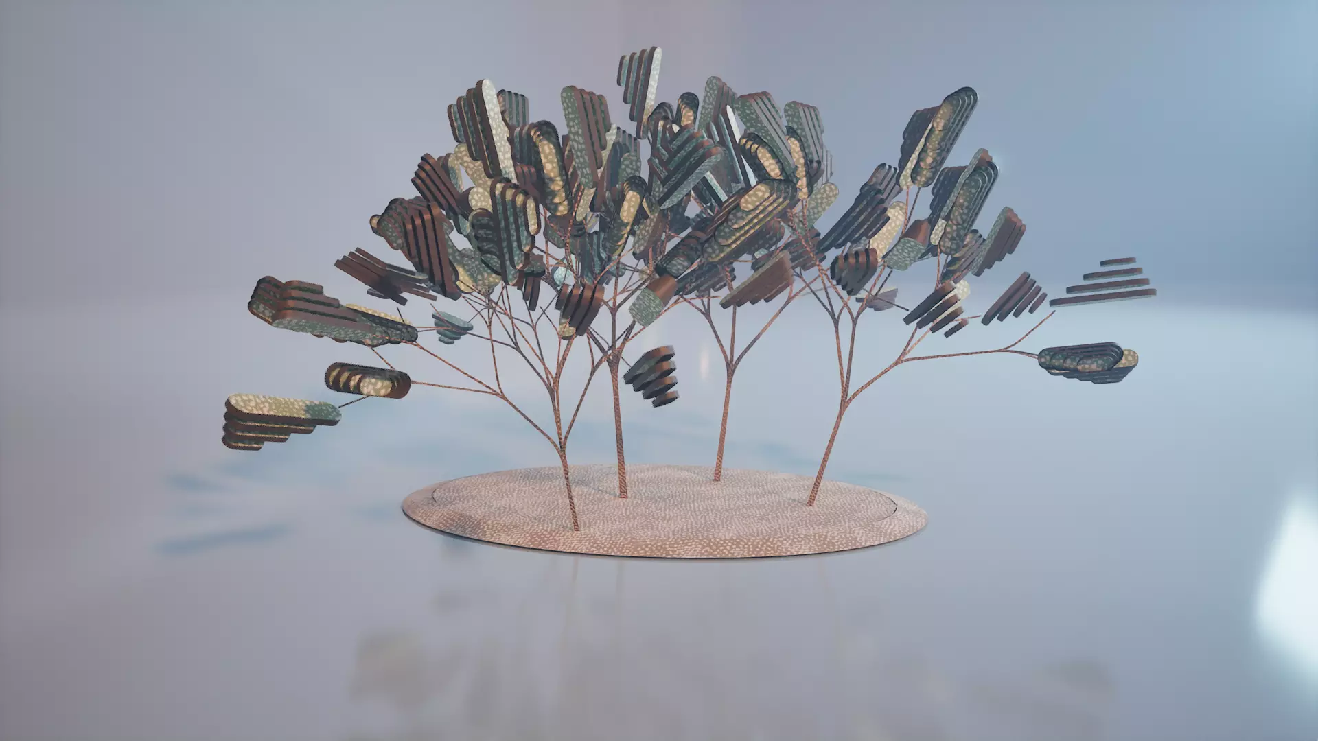 Conceptual shrub S1Av3 Free low-poly 3D model