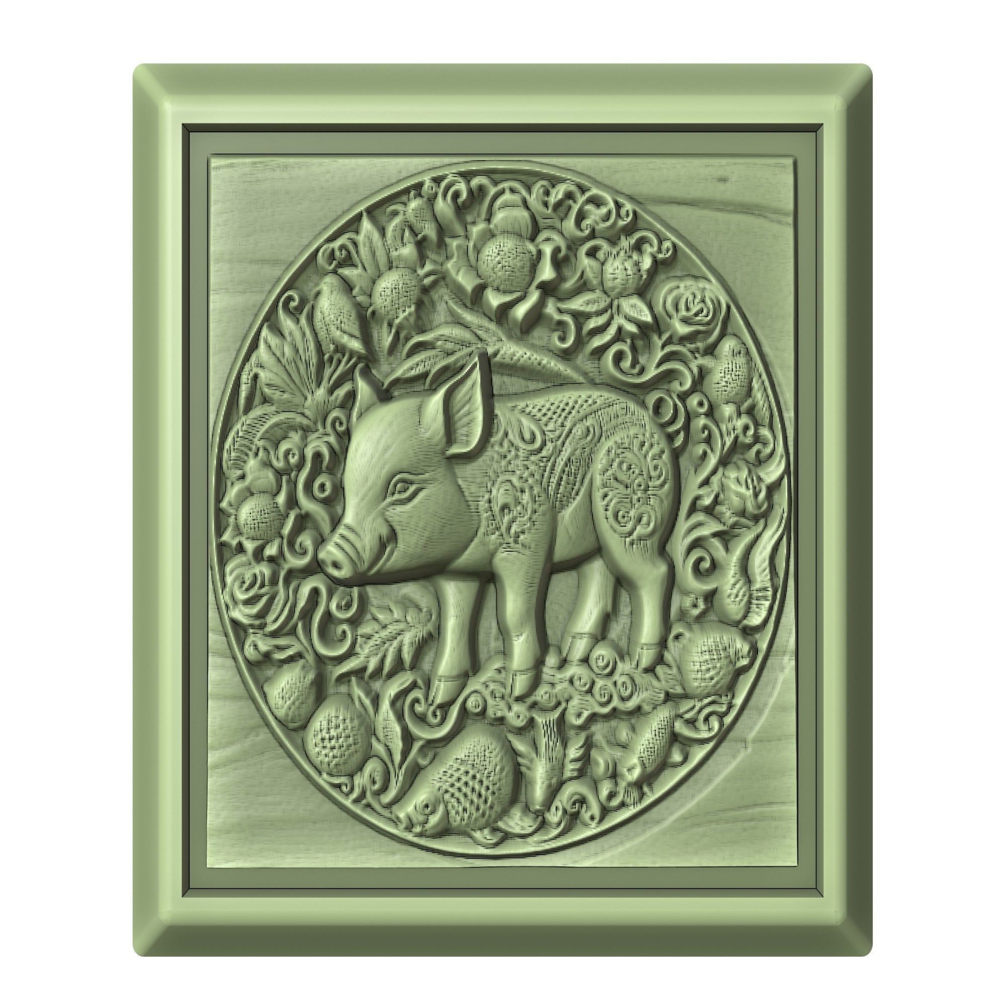 Pig Animal 3D print model_2