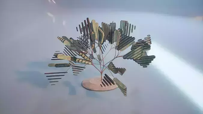 Conceptual shrub S1Av4 Low-poly 3D model