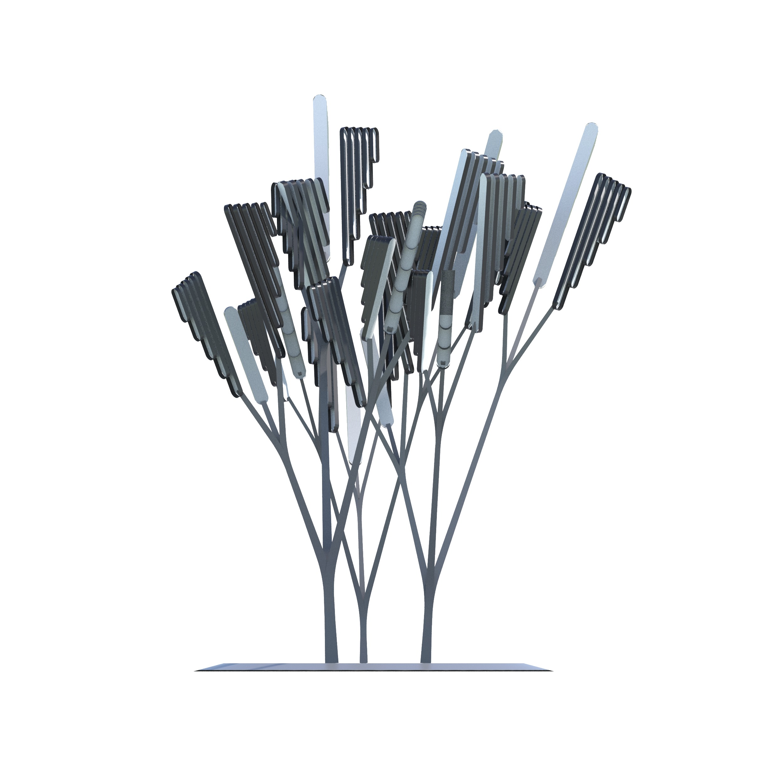 Conceptual shrub S1Av6 Low-poly 3D model_14