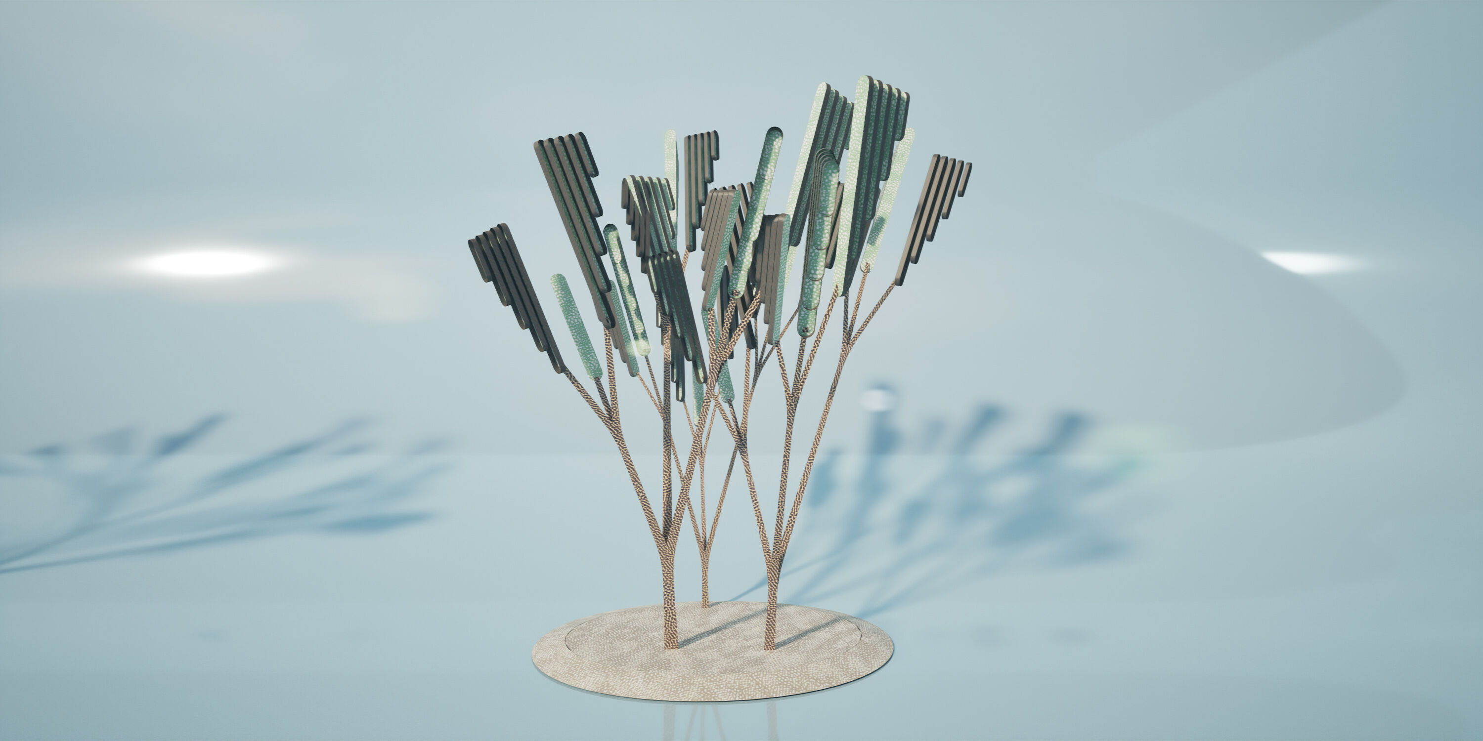 Conceptual shrub S1Av6 Low-poly 3D model_4