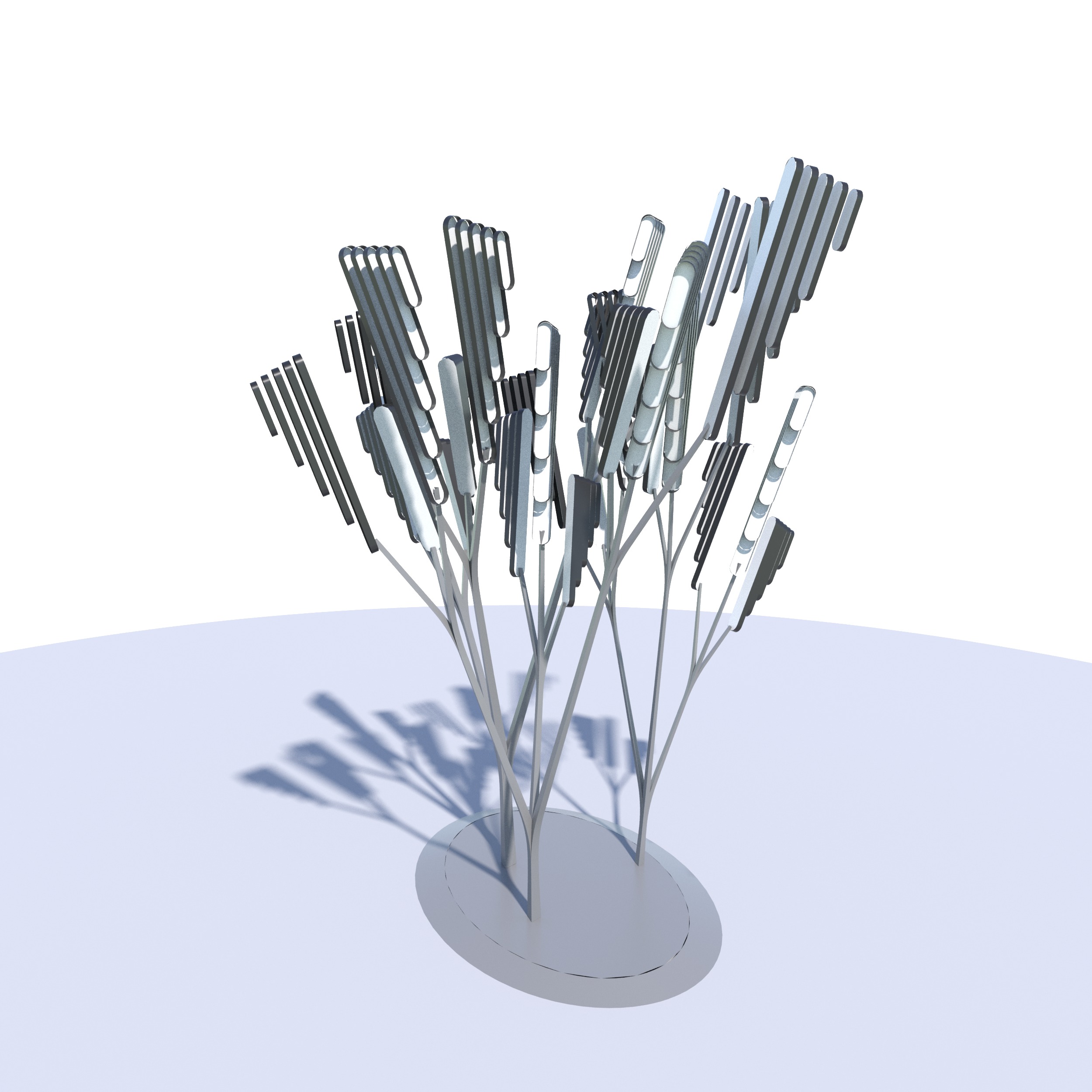 Conceptual shrub S1Av6 Low-poly 3D model_9