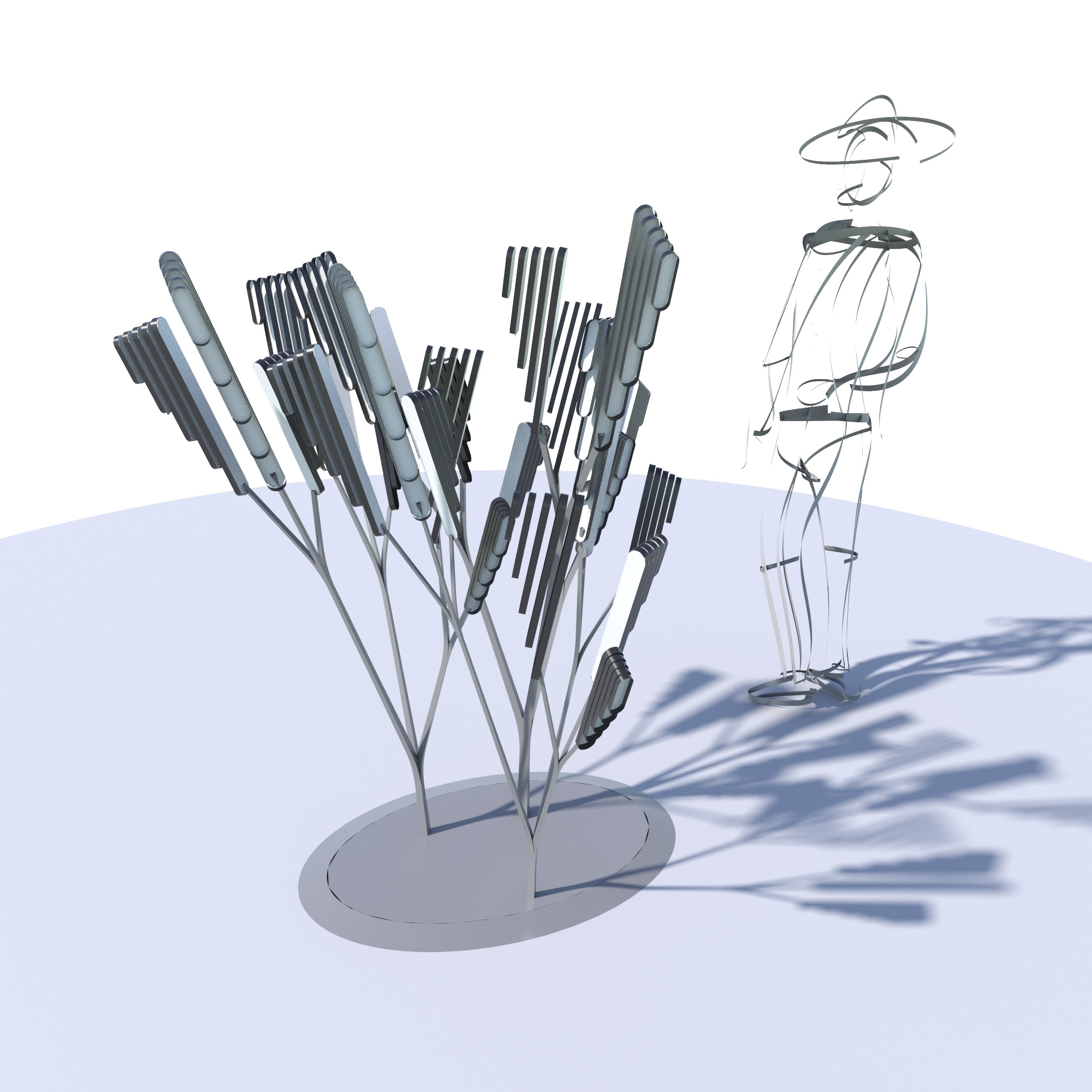 Conceptual shrub S1Av6 Low-poly 3D model_8