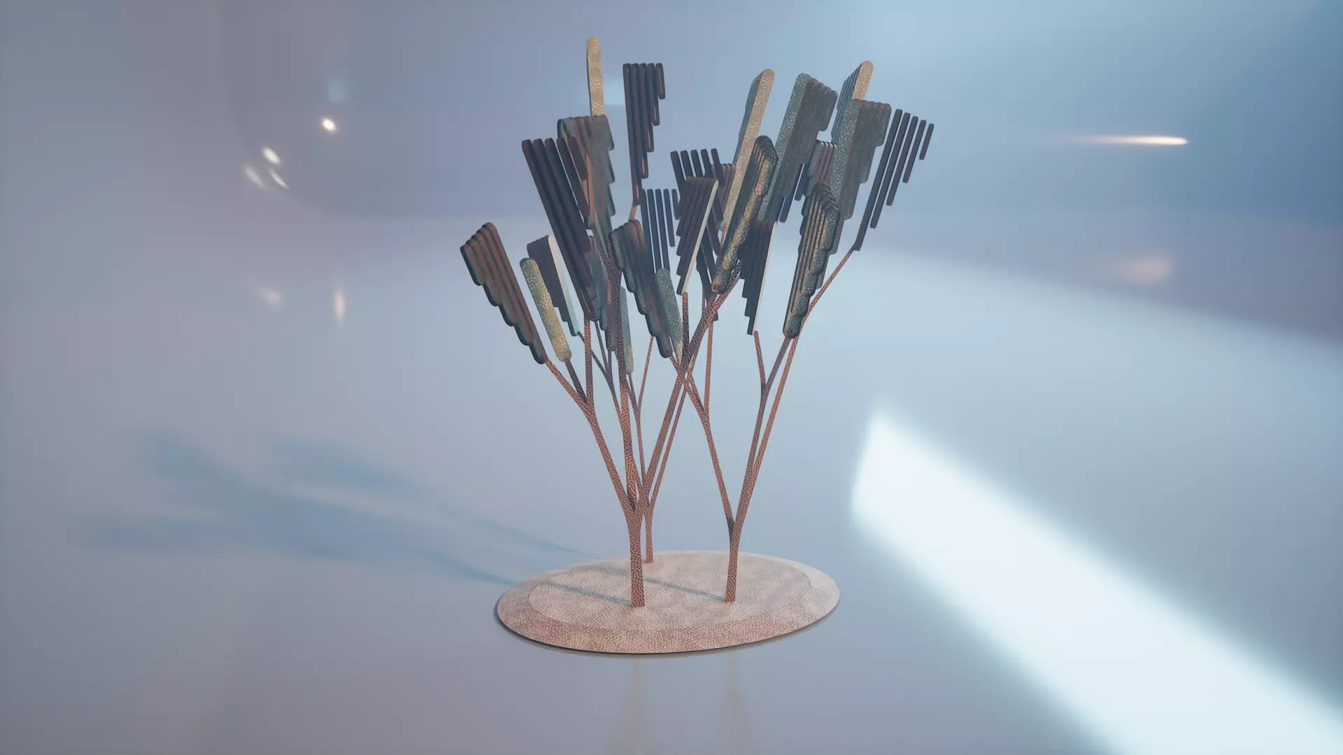 Conceptual shrub S1Av6 Low-poly 3D model_0