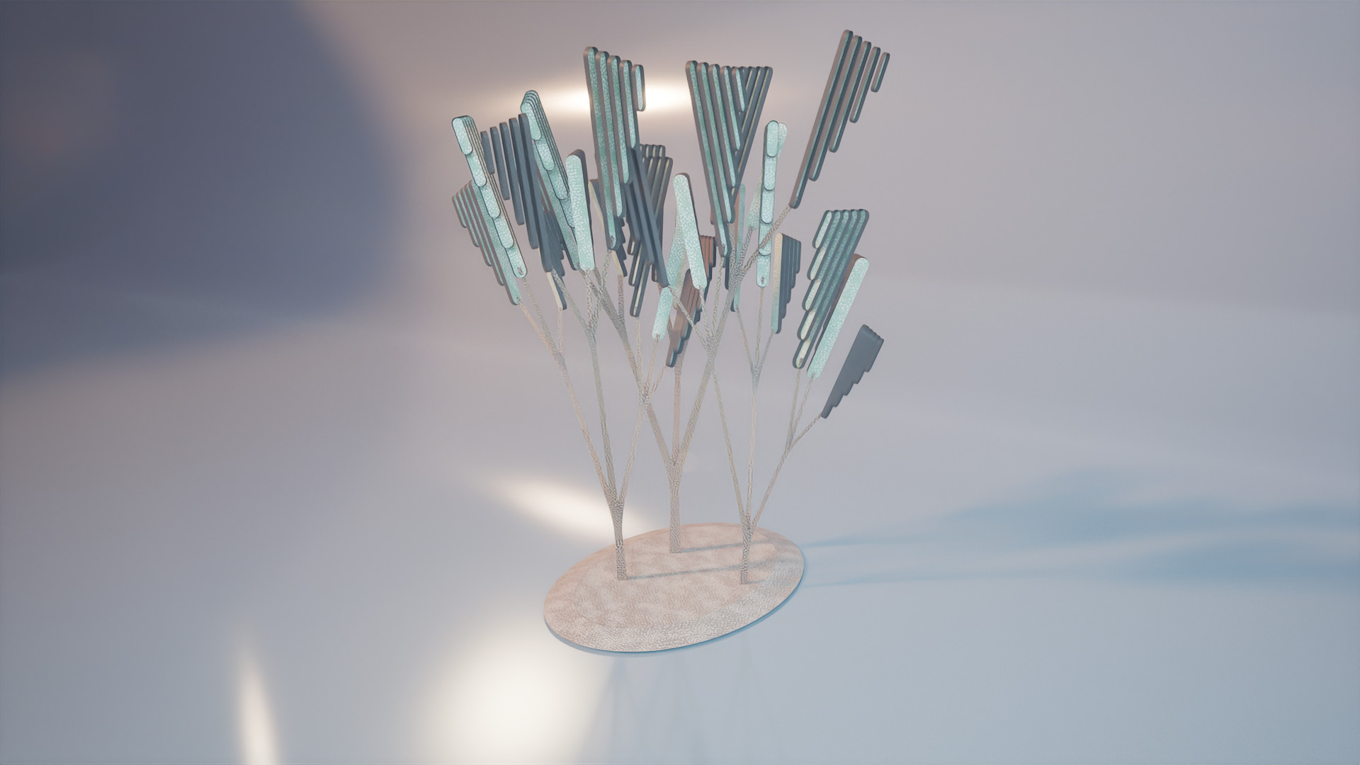 Conceptual shrub S1Av6 Low-poly 3D model_2