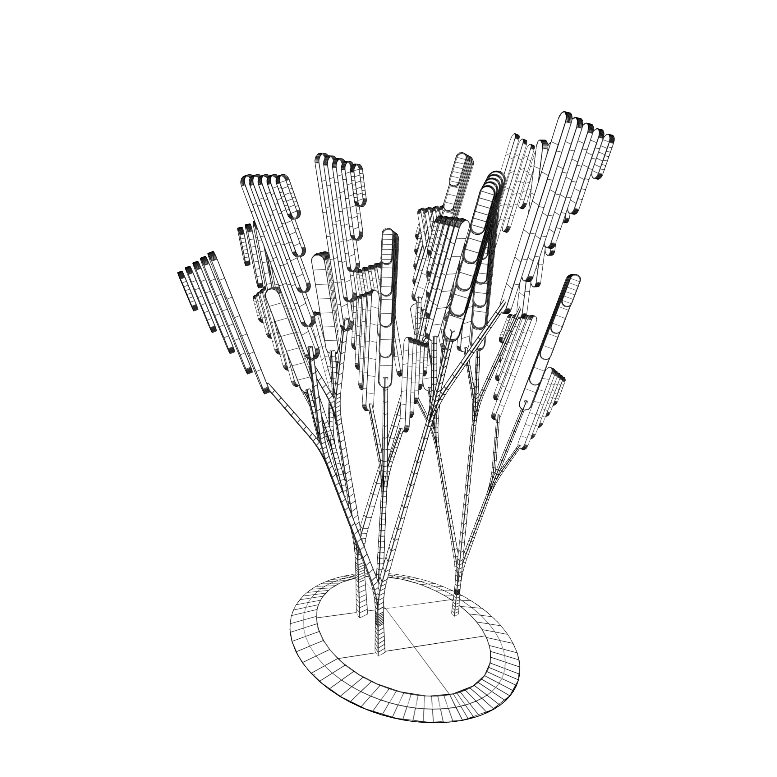 Conceptual shrub S1Av6 Low-poly 3D model_10