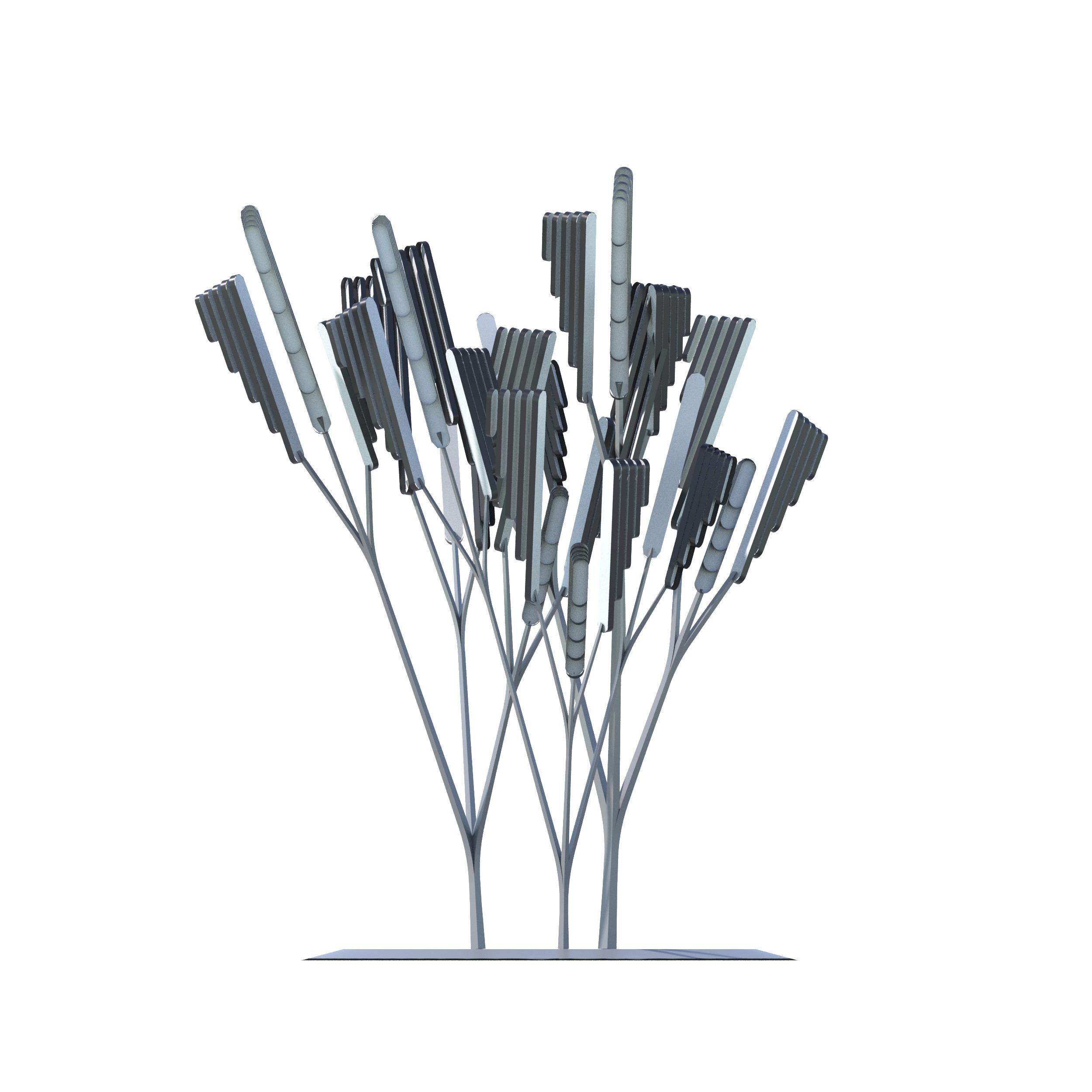 Conceptual shrub S1Av6 Low-poly 3D model_16