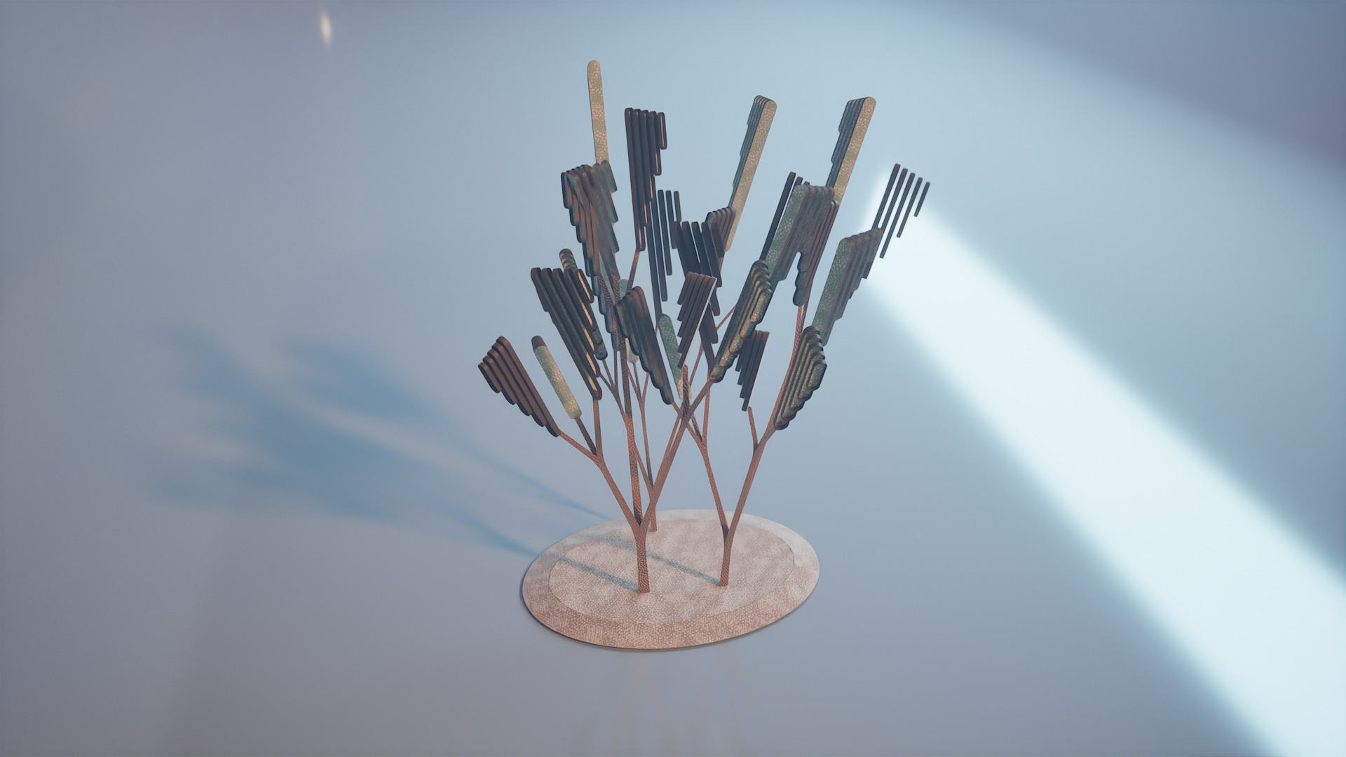 Conceptual shrub S1Av6 Low-poly 3D model_3