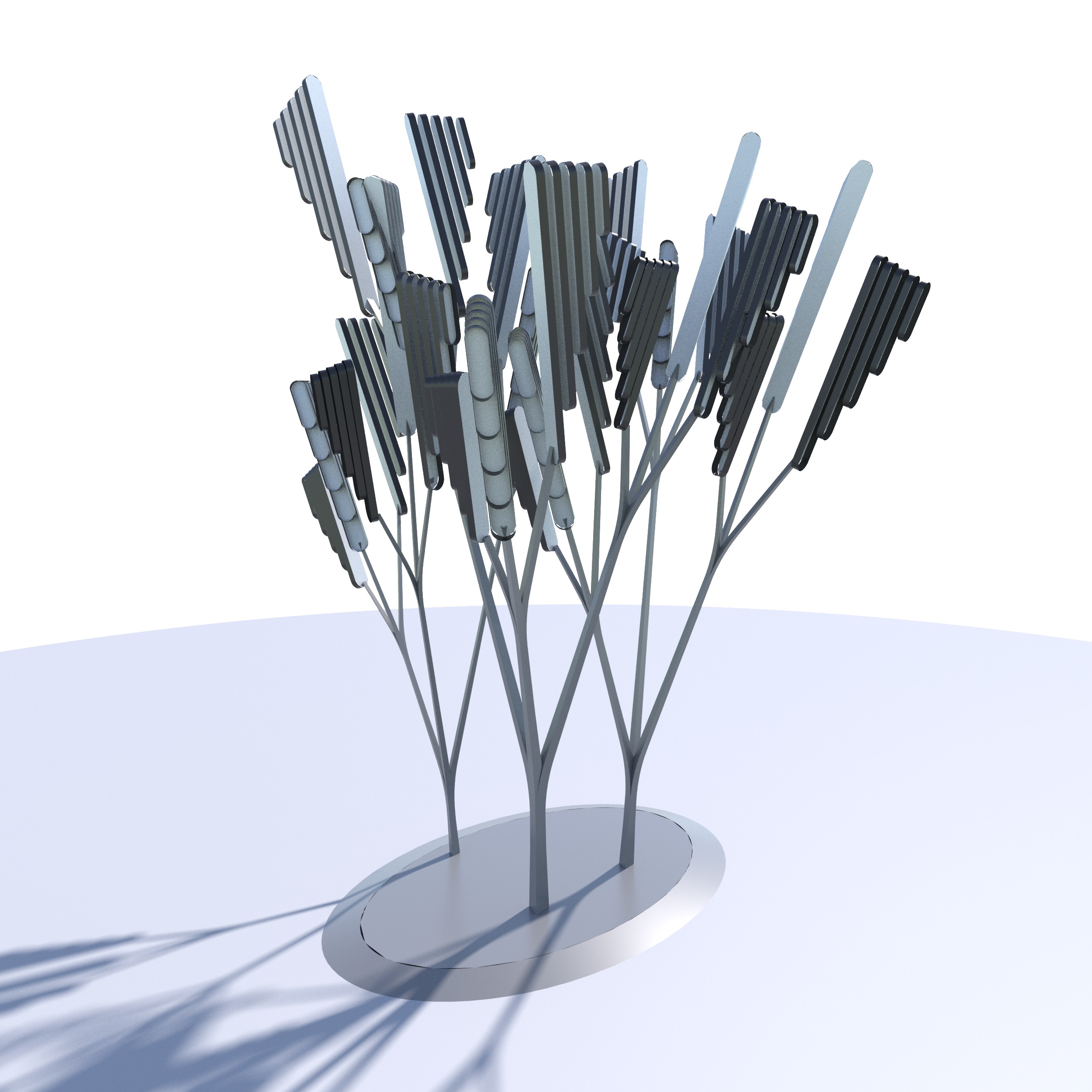 Conceptual shrub S1Av6 Low-poly 3D model_12