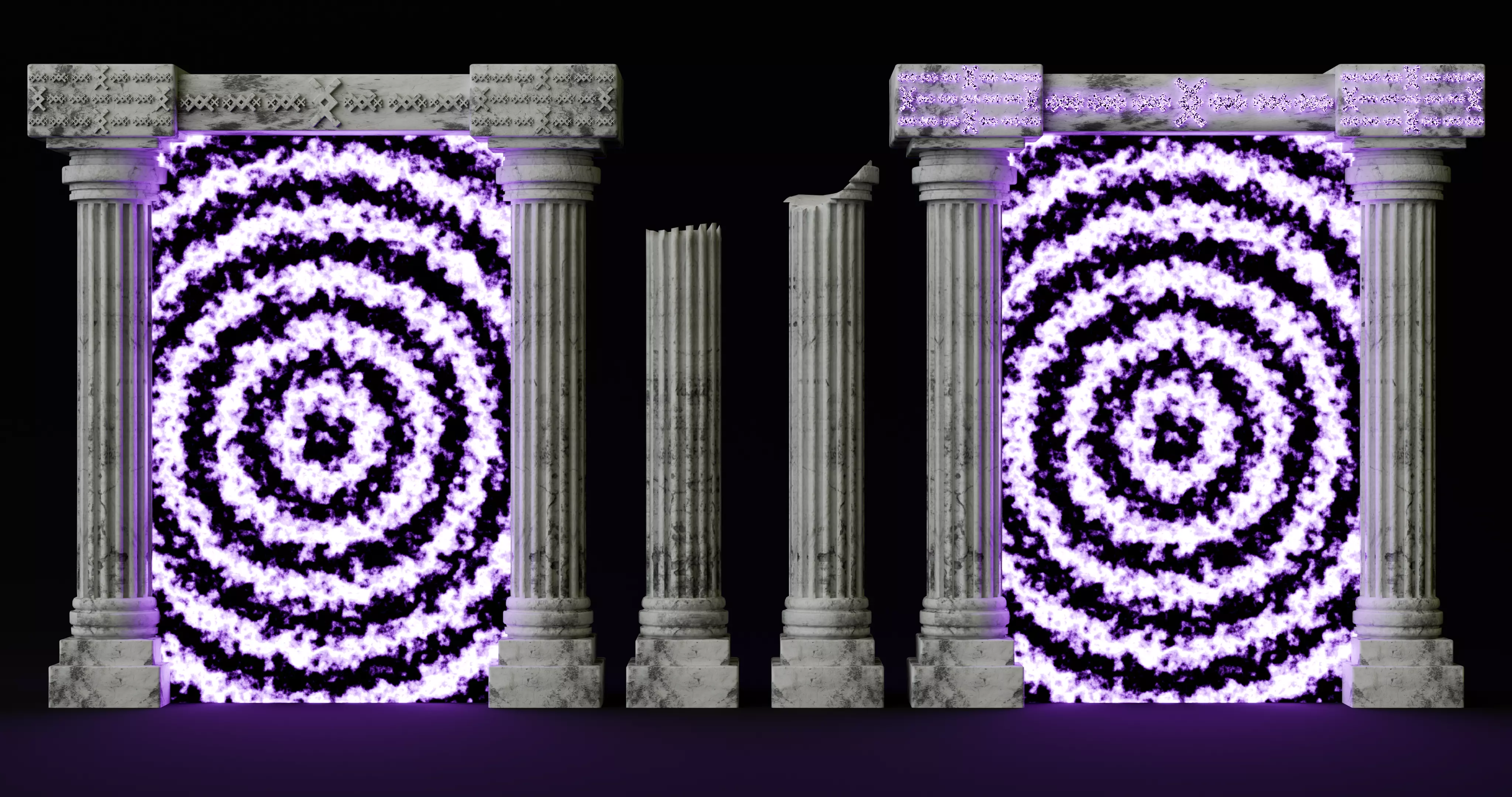 5 Ancient Magic Portals 3D model_5