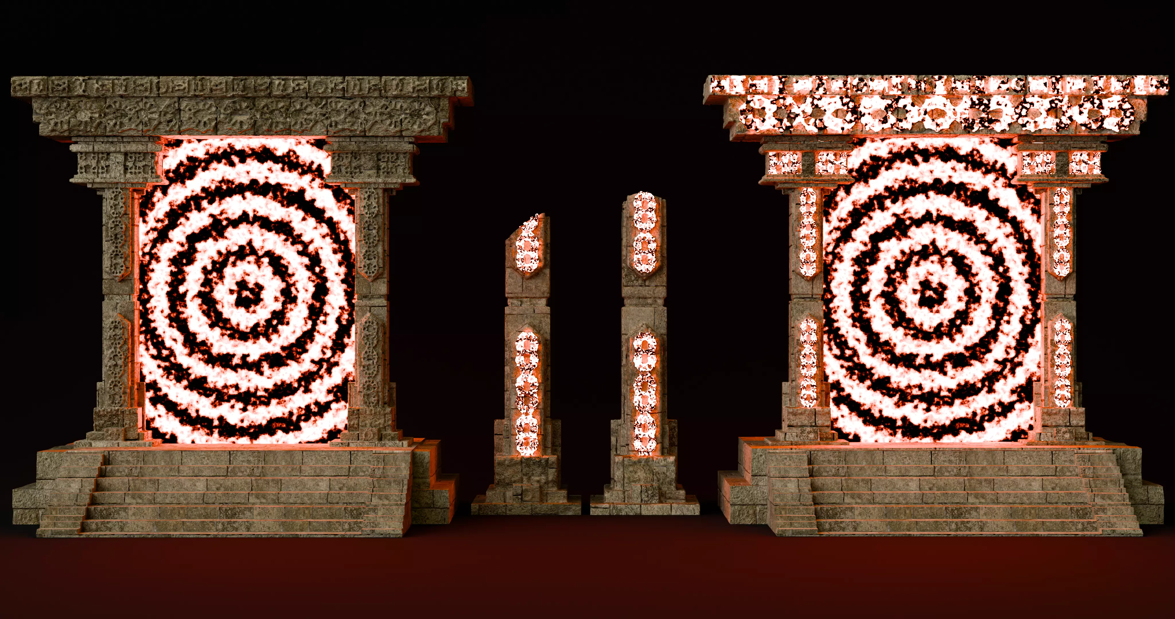 5 Ancient Magic Portals 3D model_7