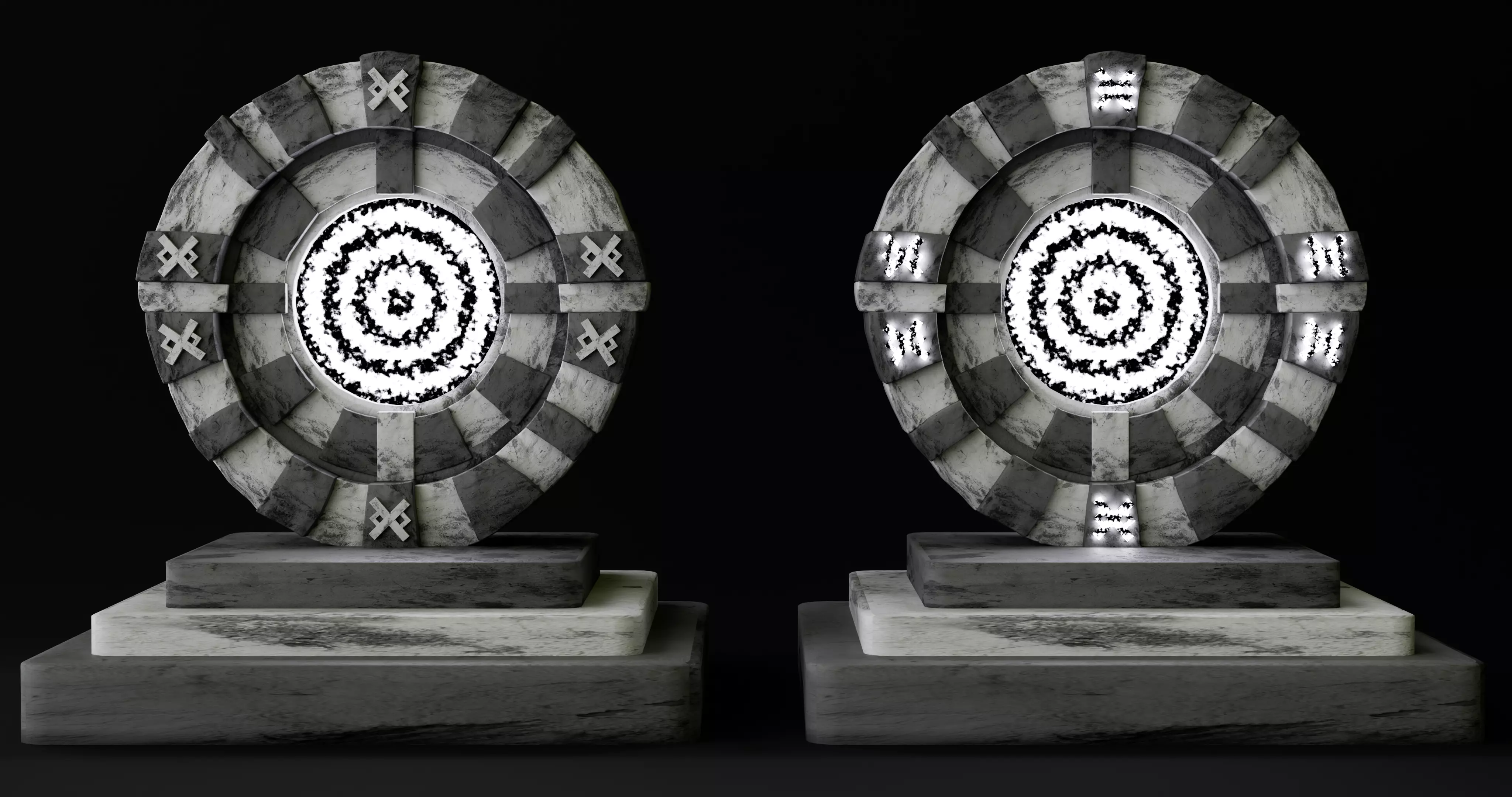 5 Ancient Magic Portals 3D model_3