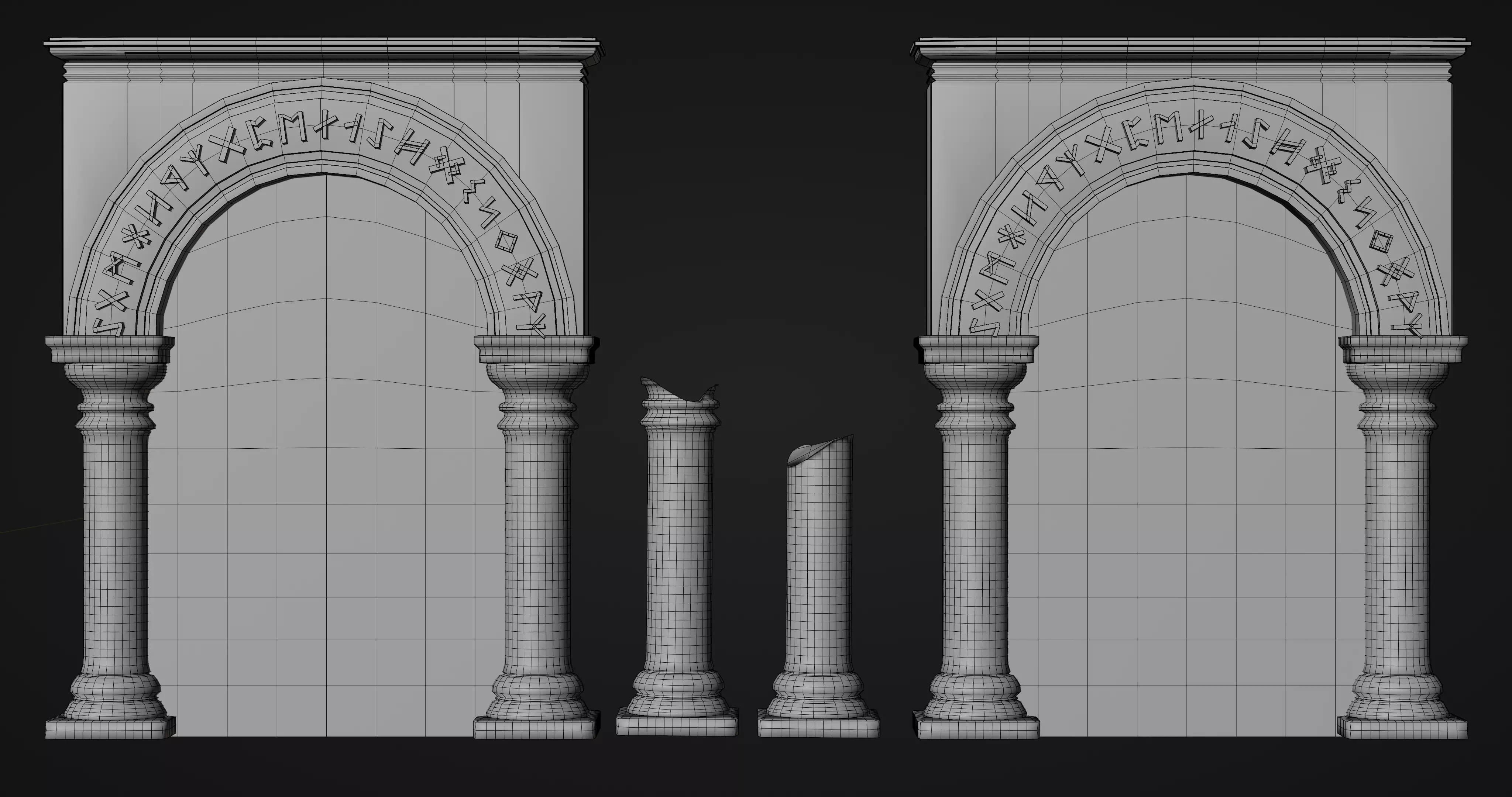 5 Ancient Magic Portals 3D model_11