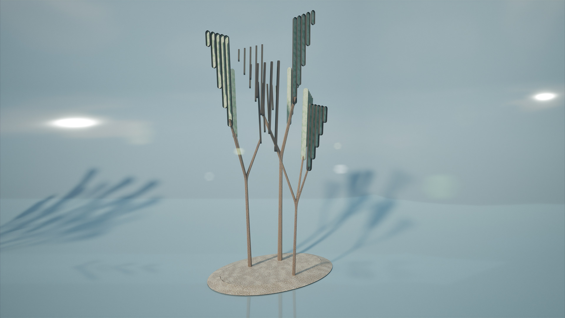 Conceptual shrub S1Av7 Low-poly 3D model_4