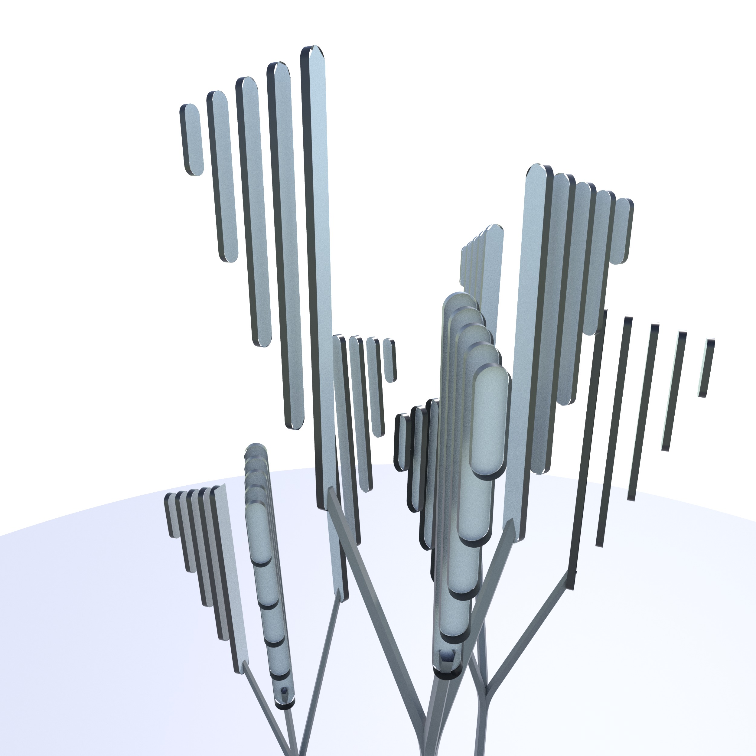 Conceptual shrub S1Av7 Low-poly 3D model_9