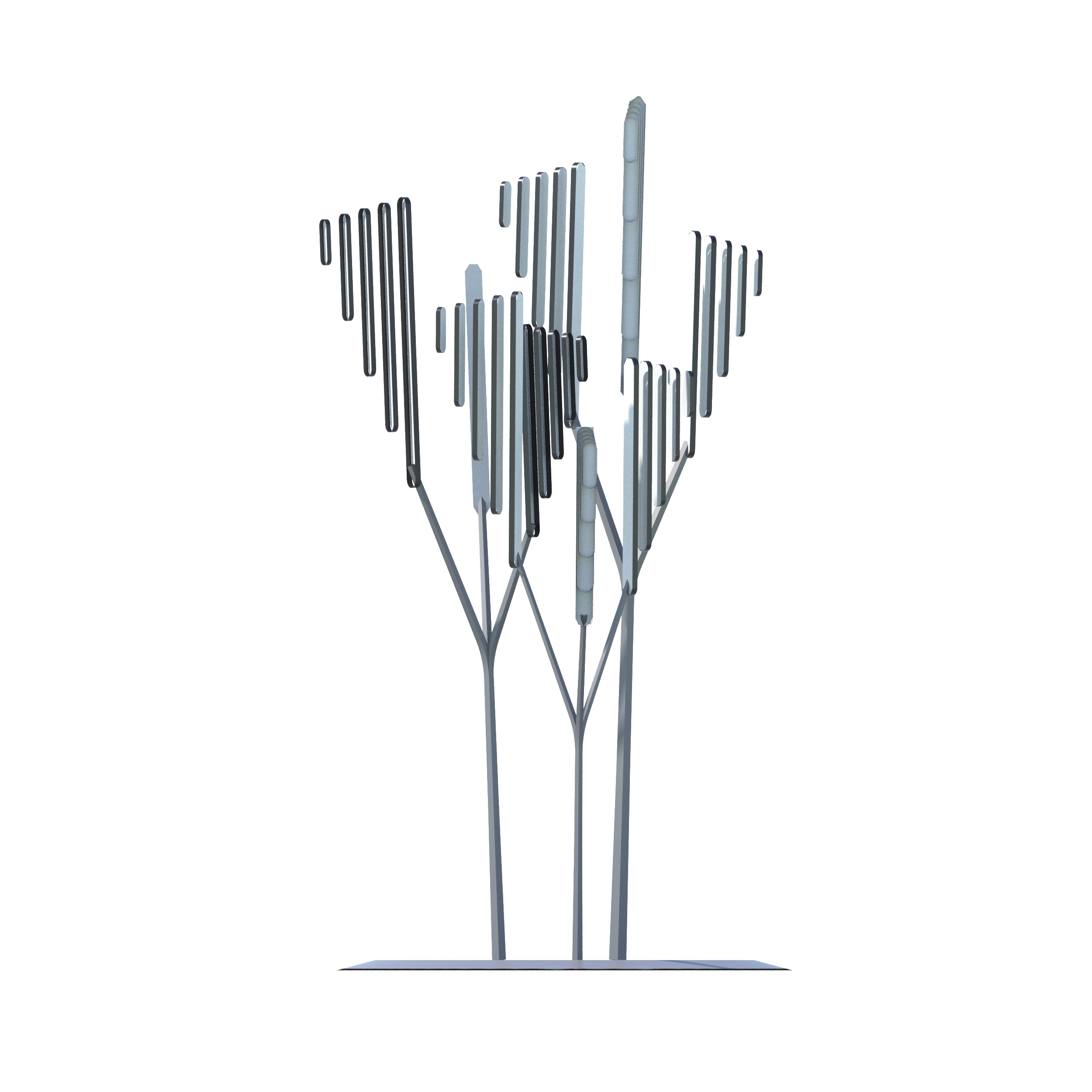 Conceptual shrub S1Av7 Low-poly 3D model_16