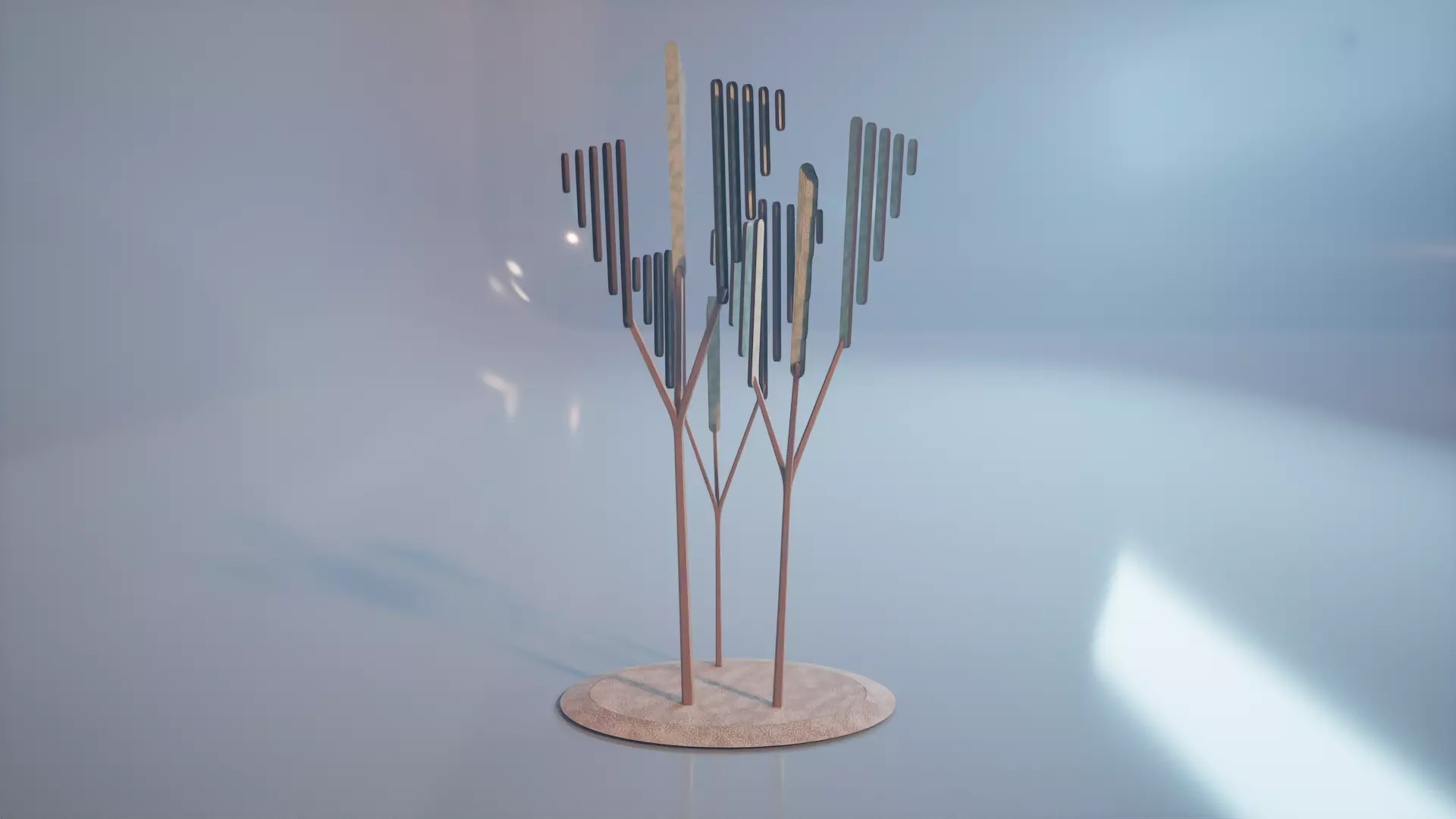 Conceptual shrub S1Av7 Low-poly 3D model_0