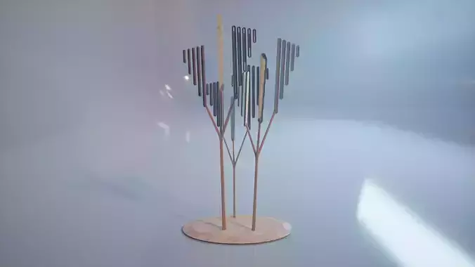 Conceptual shrub S1Av7 Low-poly 3D model