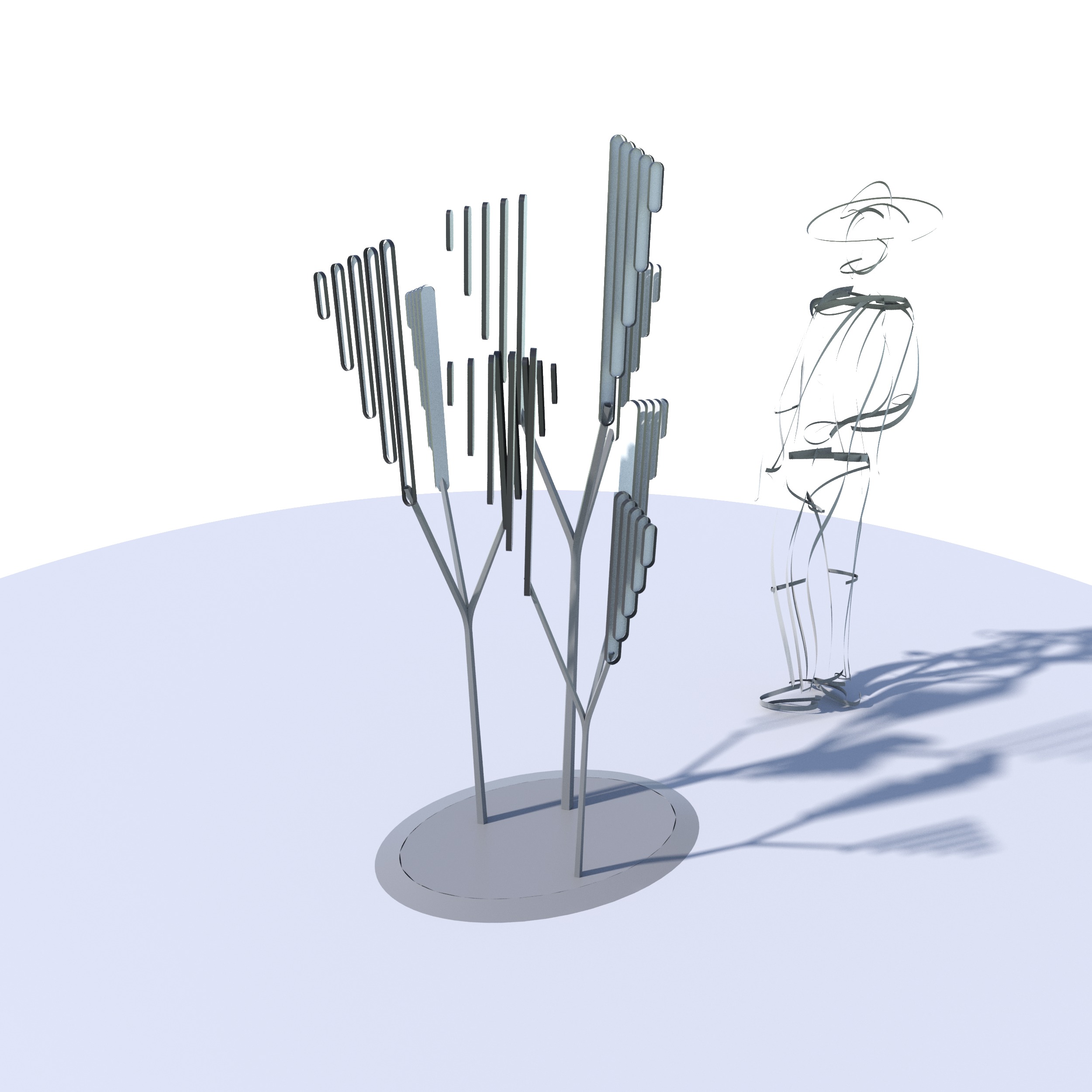 Conceptual shrub S1Av7 Low-poly 3D model_8