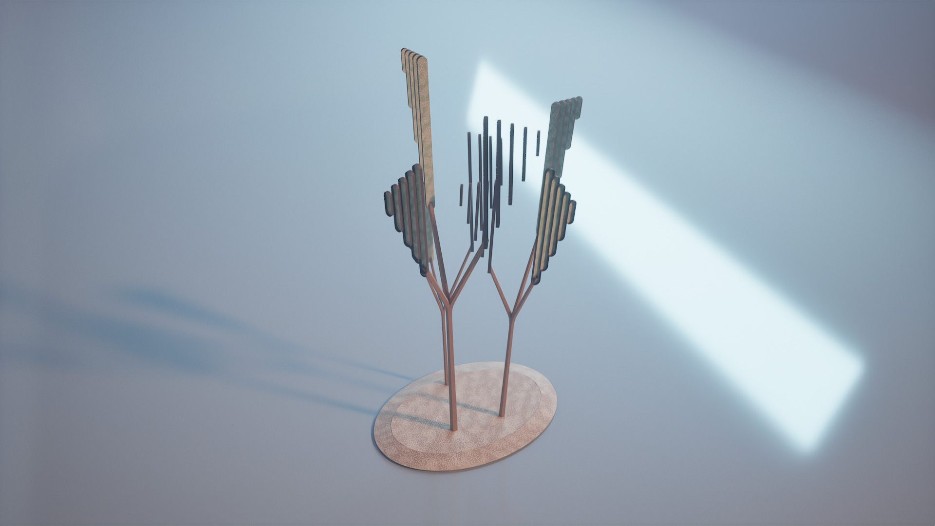 Conceptual shrub S1Av7 Low-poly 3D model_5