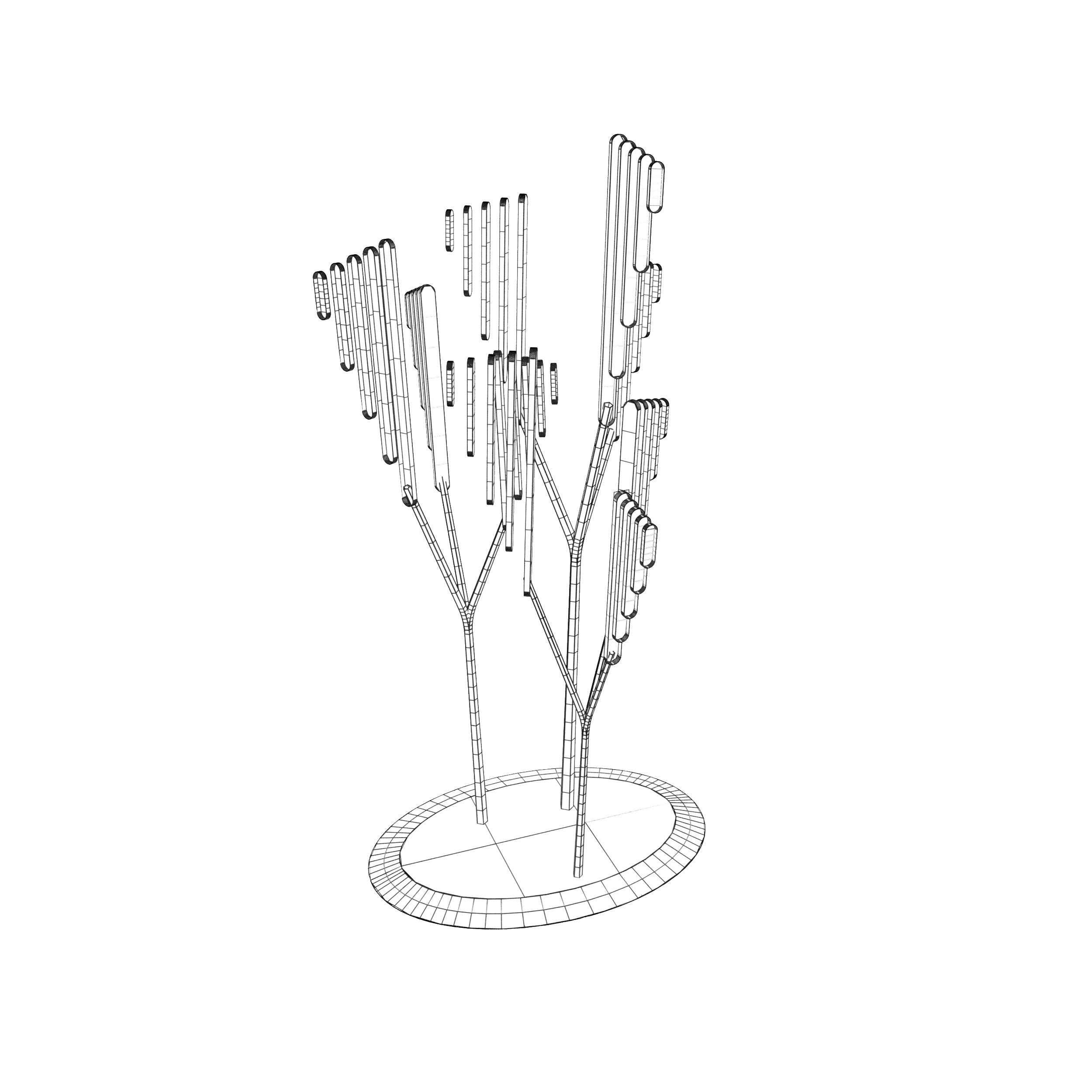 Conceptual shrub S1Av7 Low-poly 3D model_15