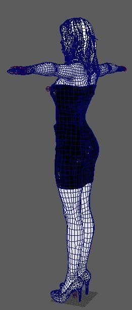 Cara Delevingne Character Low-poly 3D model_21