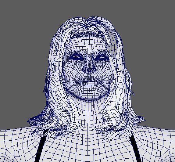 Cara Delevingne Character Low-poly 3D model_18